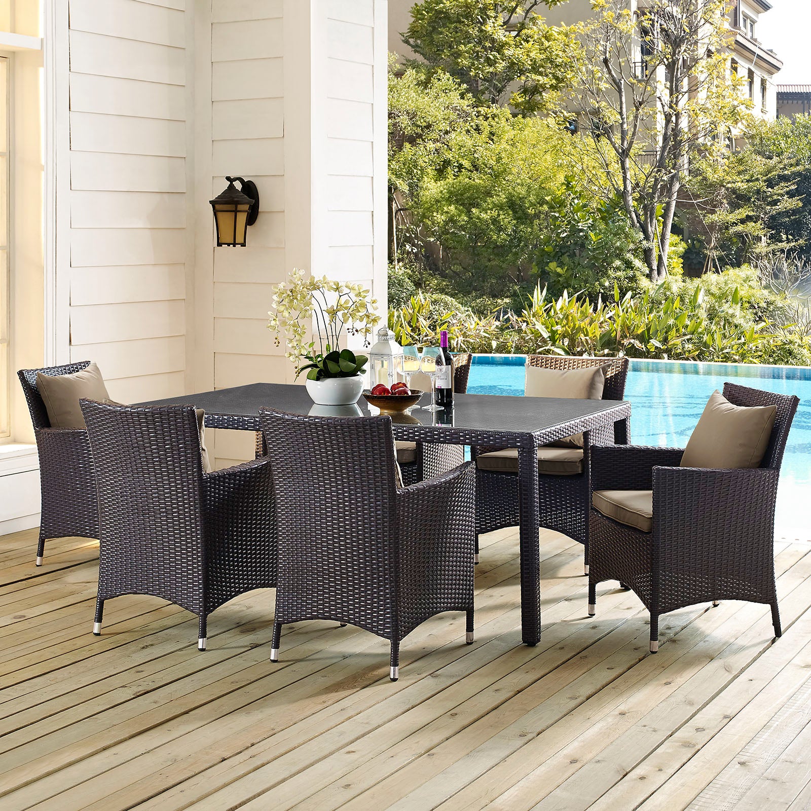 Convene 70" Outdoor Patio Dining Table-Outdoor Dining Table-Modway-Wall2Wall Furnishings