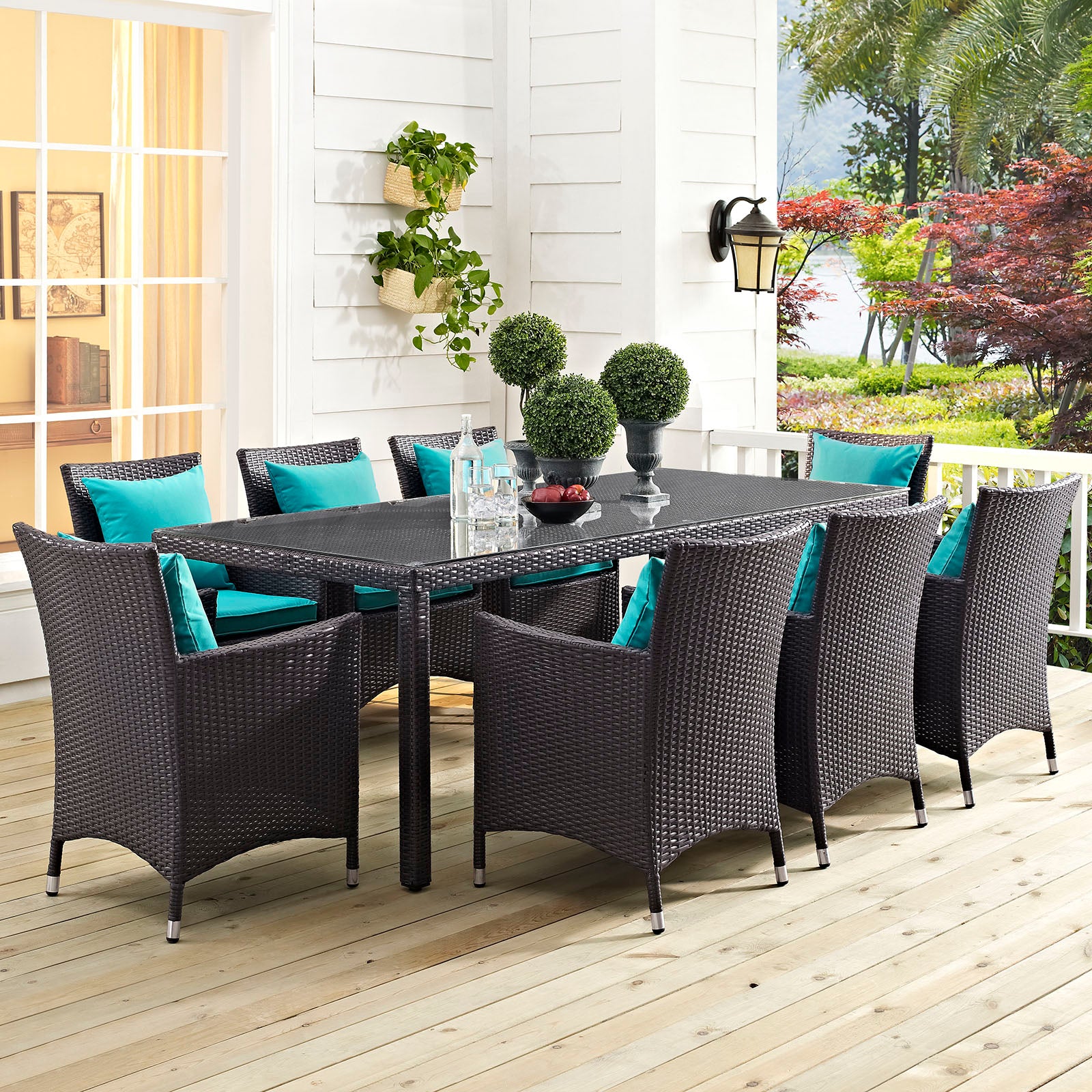 Convene 82" Outdoor Patio Dining Table-Outdoor Dining Table-Modway-Wall2Wall Furnishings