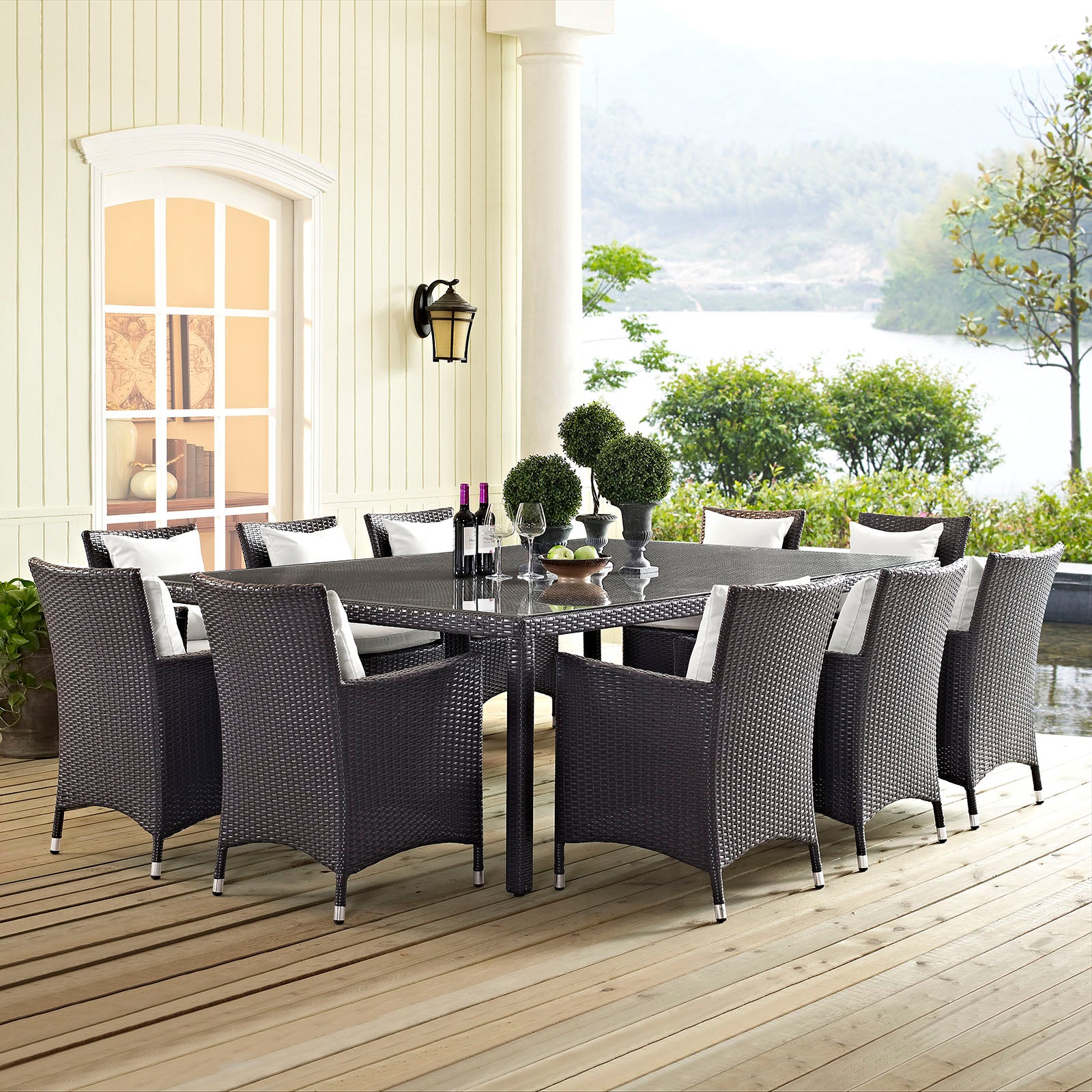 Convene 90" Outdoor Patio Dining Table-Outdoor Dining Table-Modway-Wall2Wall Furnishings