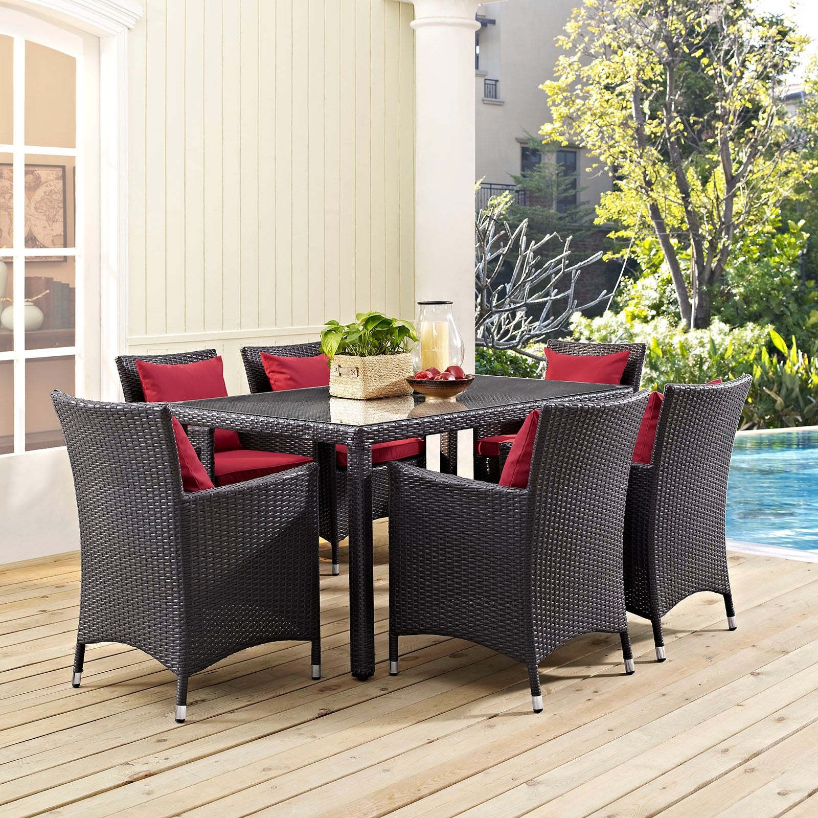 Convene 59" Outdoor Patio Dining Table-Outdoor Dining Table-Modway-Wall2Wall Furnishings