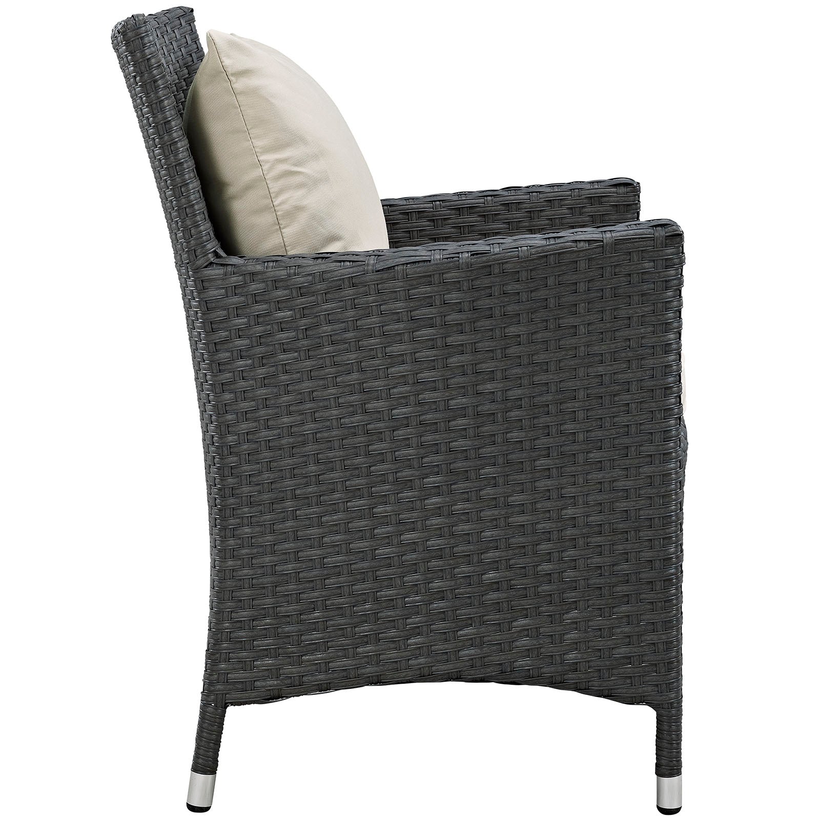 Sojourn Dining Outdoor Patio Sunbrella® Armchair-Outdoor Dining Chair-Modway-Wall2Wall Furnishings