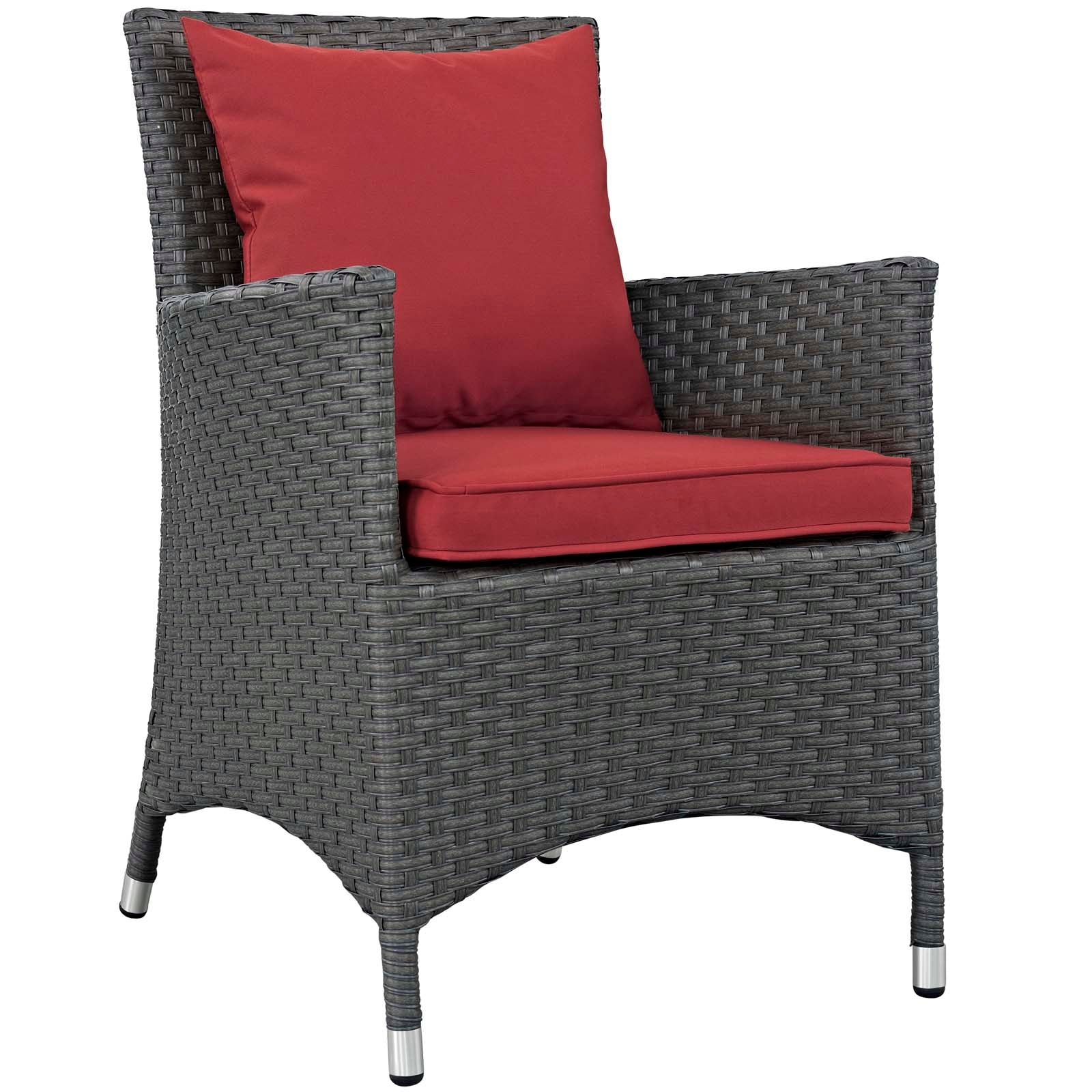 Sojourn Dining Outdoor Patio Sunbrella® Armchair-Outdoor Dining Chair-Modway-Wall2Wall Furnishings