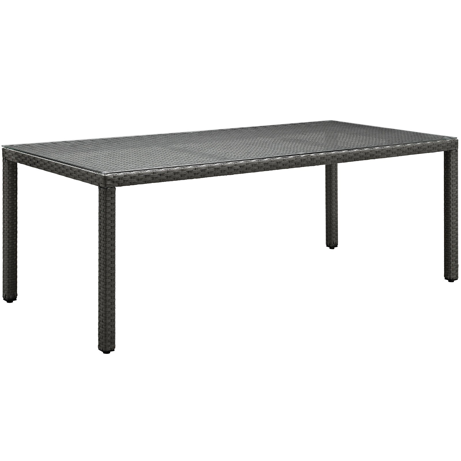 Sojourn 82" Outdoor Patio Dining Table-Outdoor Dining Table-Modway-Wall2Wall Furnishings