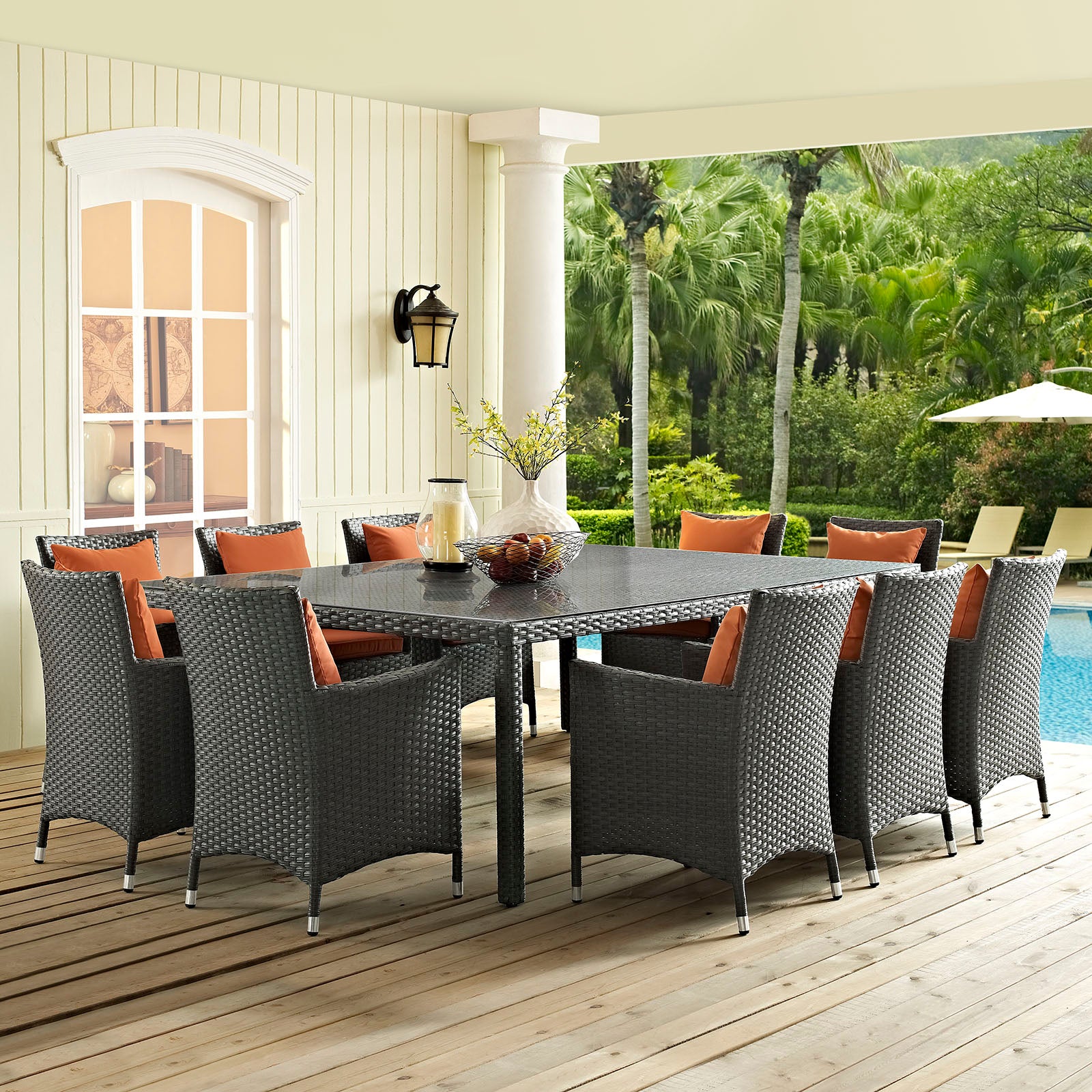 Sojourn 90" Outdoor Patio Dining Table-Outdoor Dining Table-Modway-Wall2Wall Furnishings