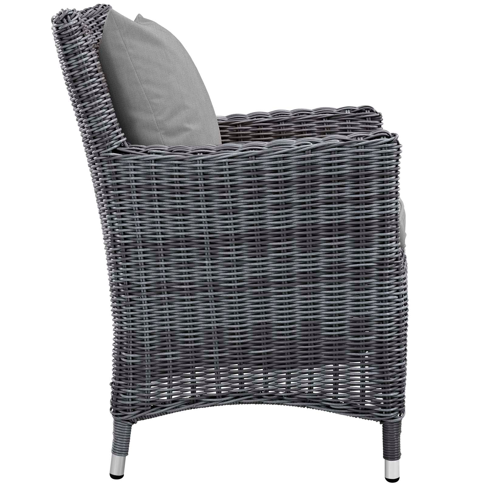 Summon Dining Outdoor Patio Sunbrella® Armchair-Outdoor Dining Chair-Modway-Wall2Wall Furnishings