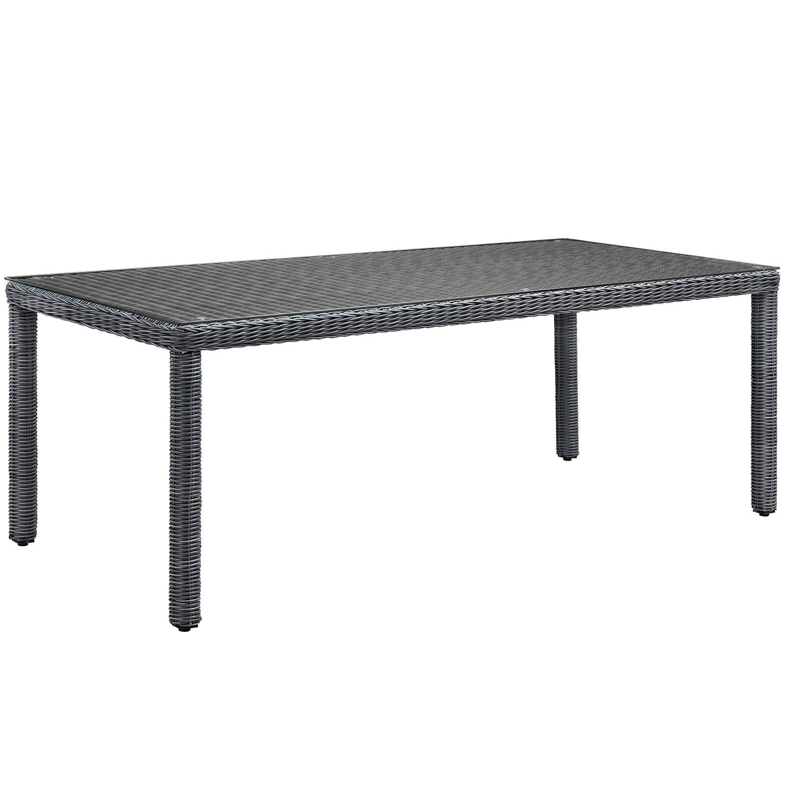 Summon 83" Outdoor Patio Dining Table-Outdoor Dining Table-Modway-Wall2Wall Furnishings