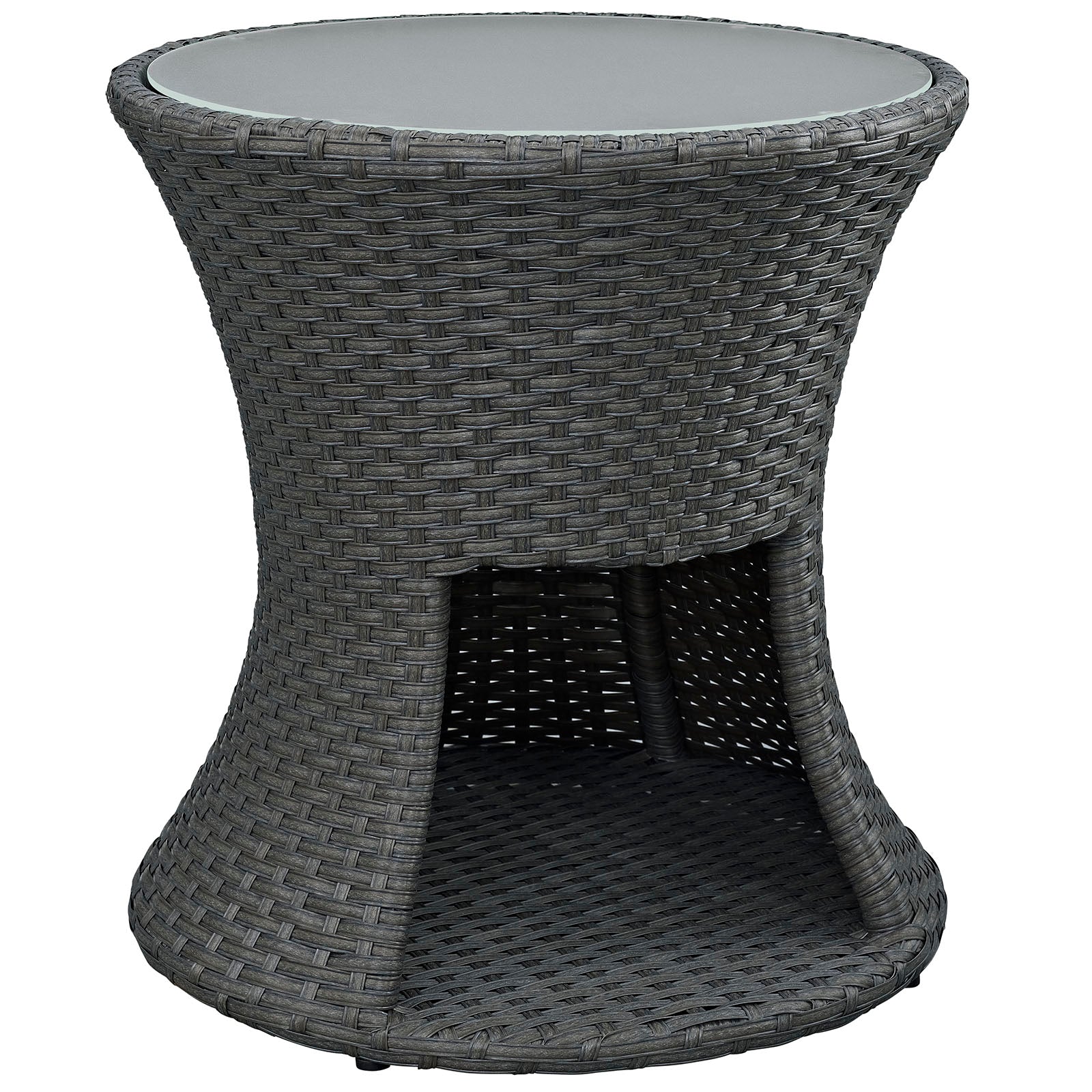 Sojourn Round Outdoor Patio Side Table-Outdoor Side Table-Modway-Wall2Wall Furnishings