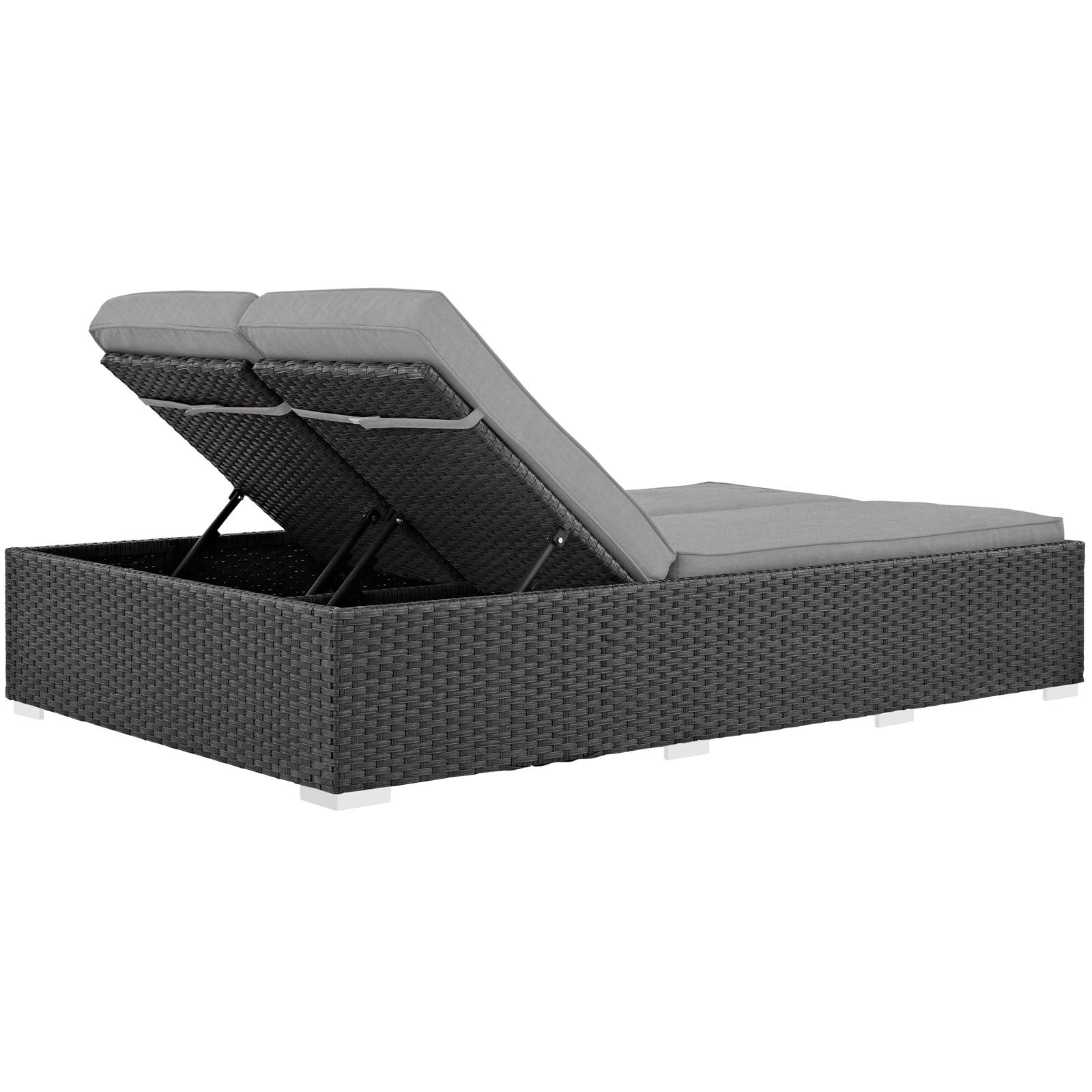 Sojourn Outdoor Patio Sunbrella® Double Chaise-Outdoor Chaise-Modway-Wall2Wall Furnishings