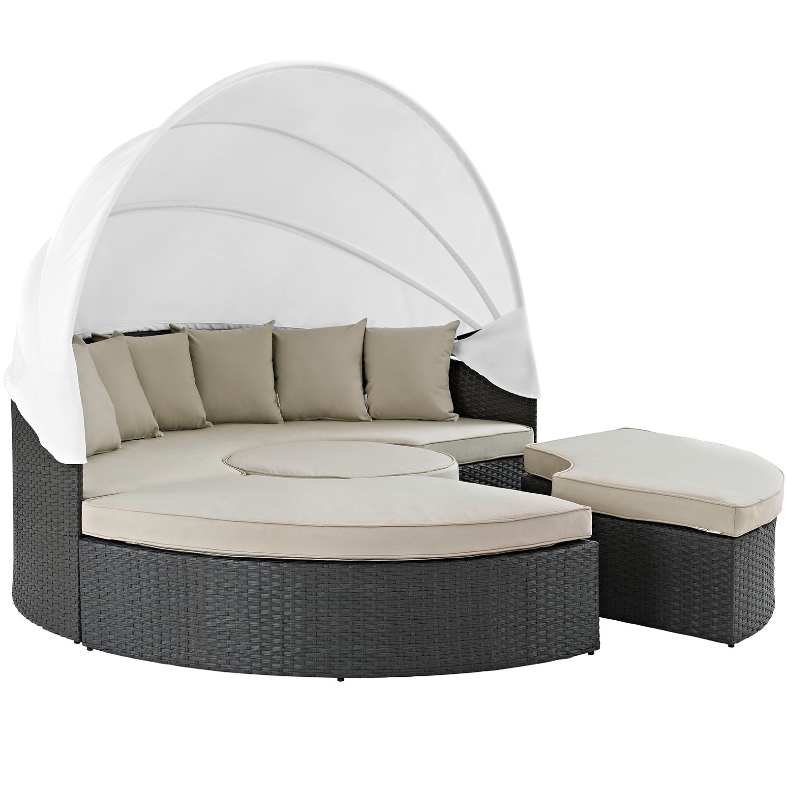 Sojourn Outdoor Patio Sunbrella® Daybed-Outdoor Daybed-Modway-Wall2Wall Furnishings