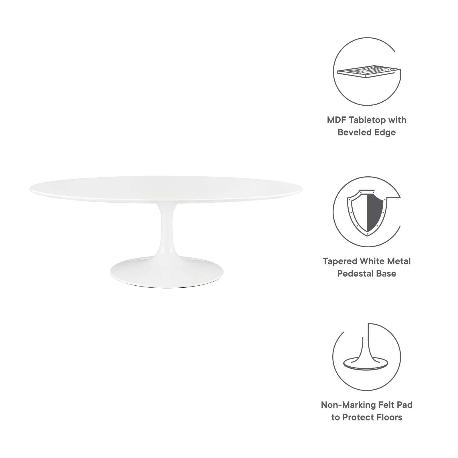 Lippa 48" Oval-Shaped Wood Top Coffee Table-Coffee Table-Modway-Wall2Wall Furnishings