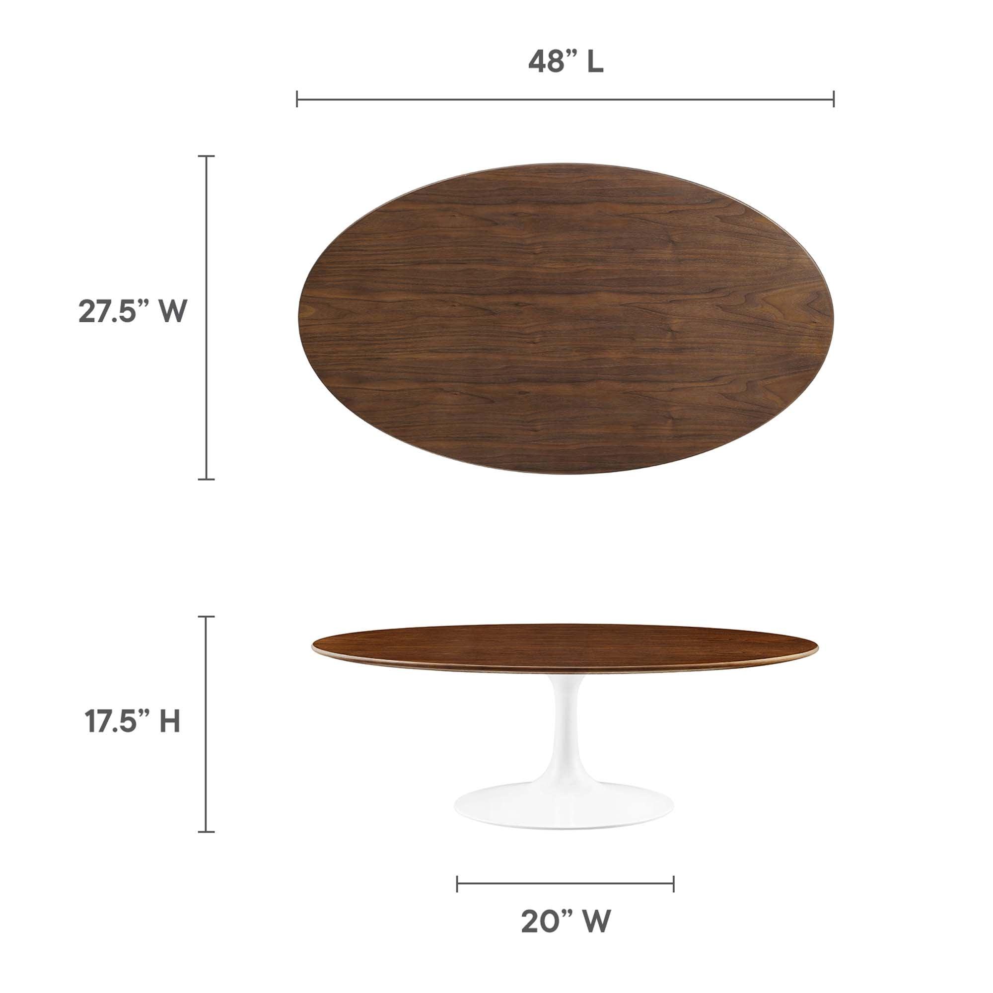 Lippa 48" Oval Wood Coffee Table