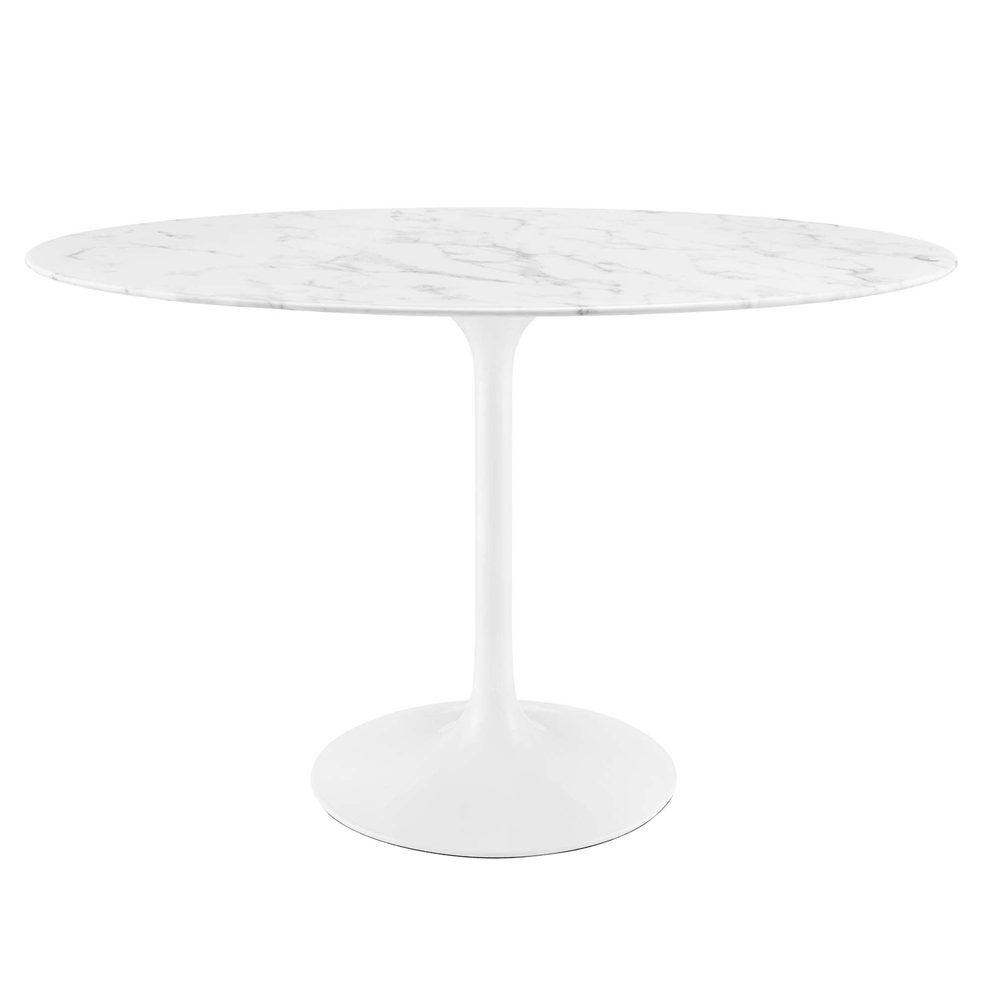 Lippa 48" Oval Faux Marble Dining Table
