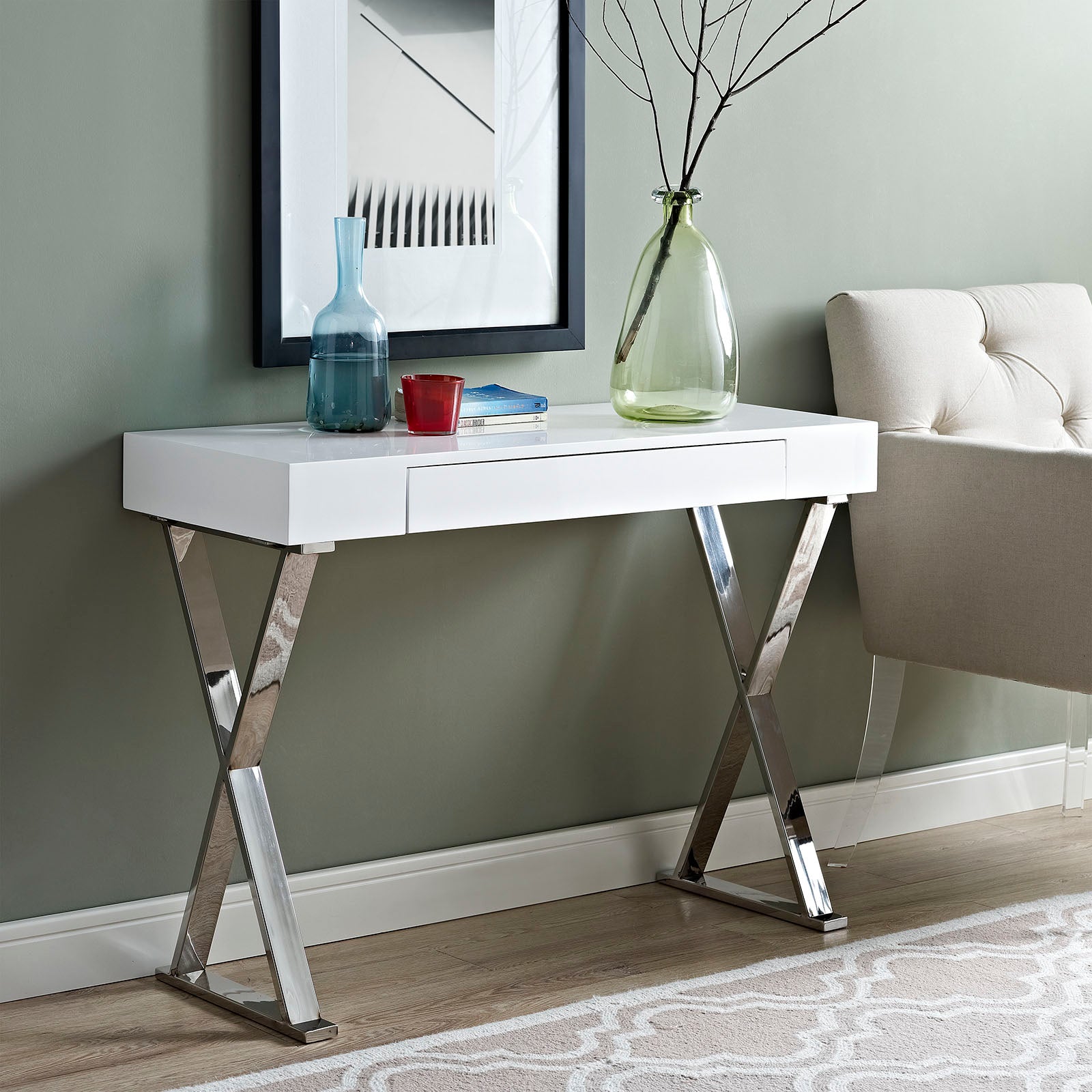 Sector Console Table-Console Table-Modway-Wall2Wall Furnishings