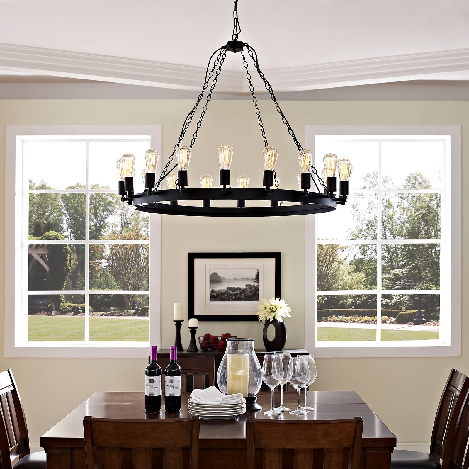 Teleport 43" Chandelier-Ceiling Lamp-Modway-Wall2Wall Furnishings