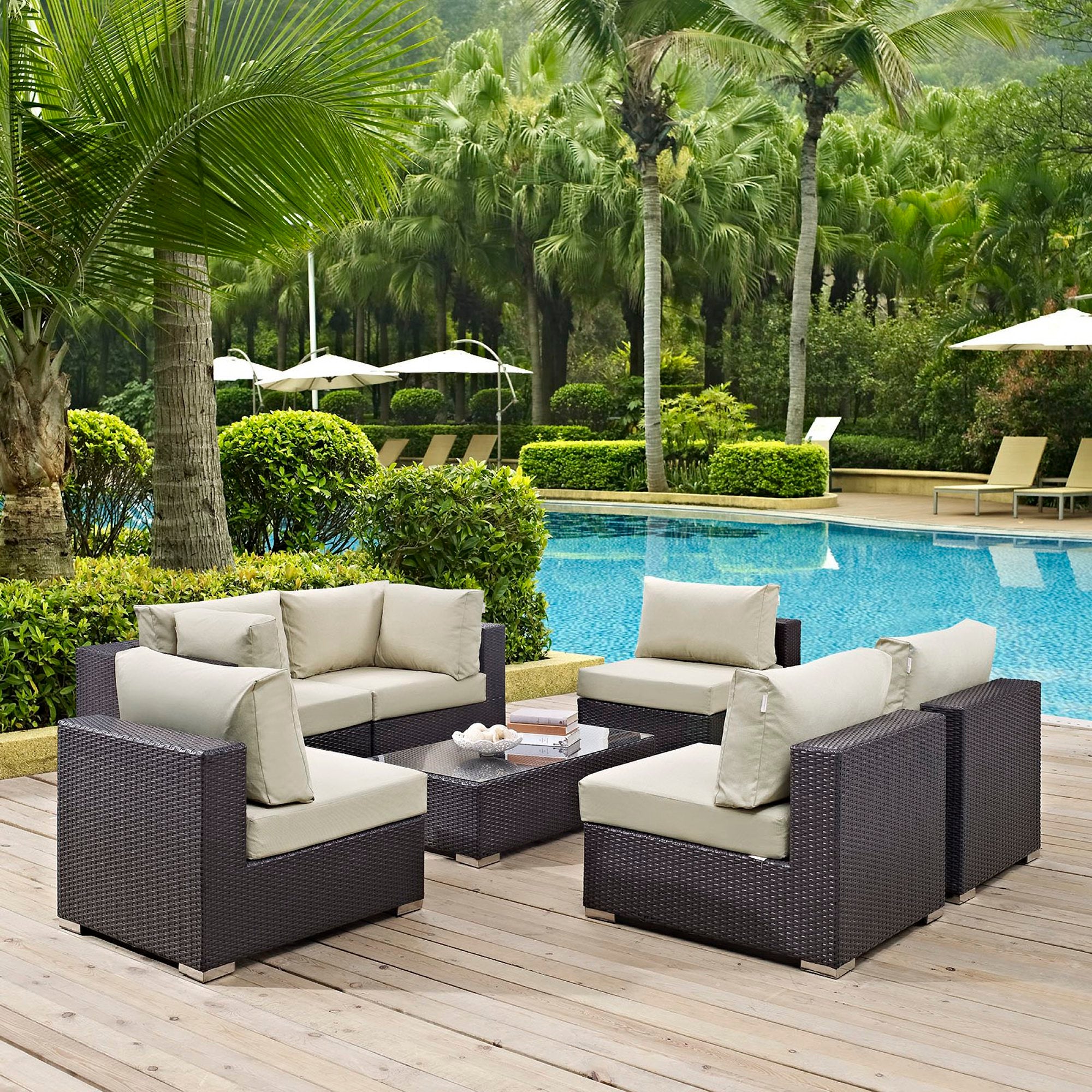 Convene 7 Piece Outdoor Patio Sectional Set