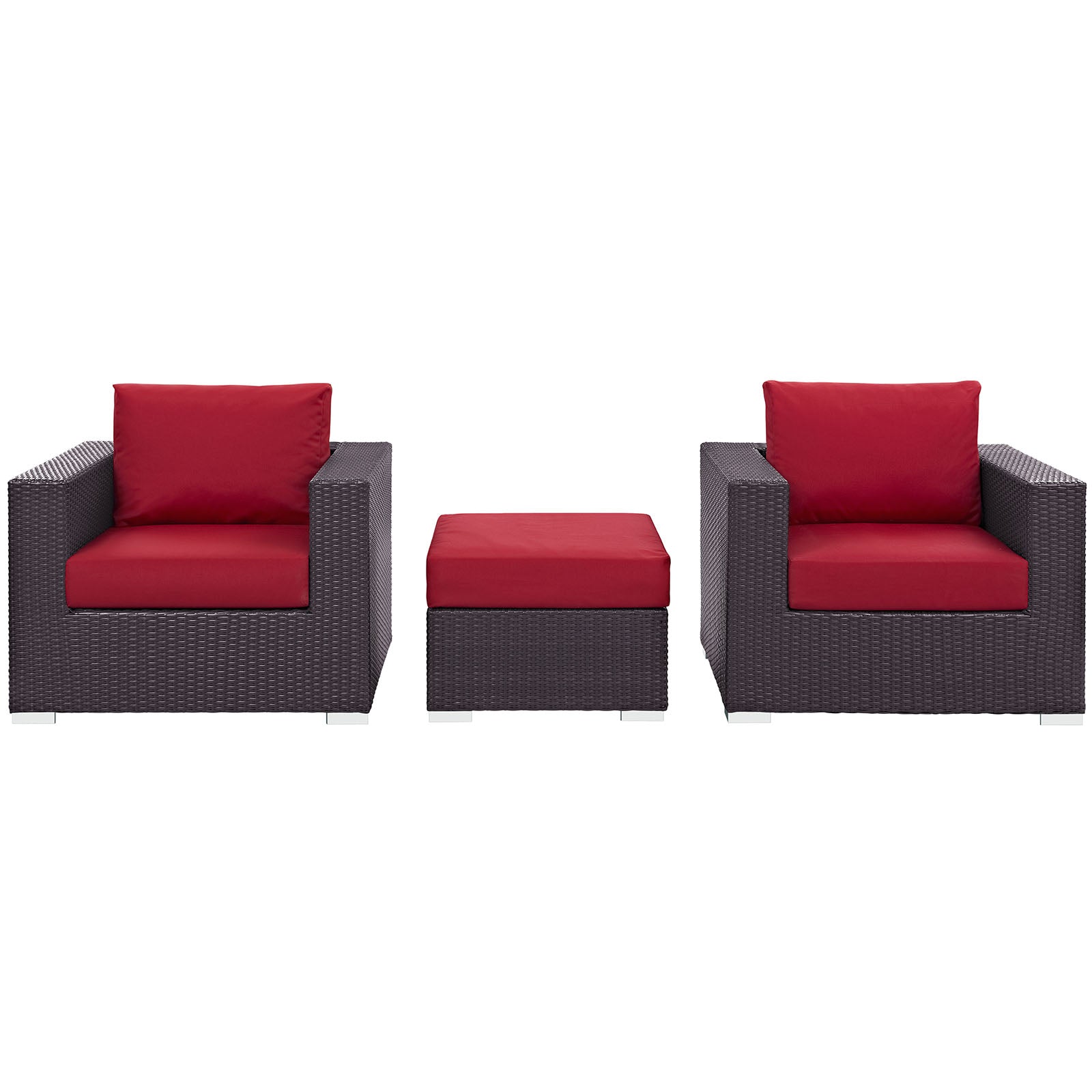 Convene 3 Piece Outdoor Patio Armchair Set-Outdoor Set-Modway-Wall2Wall Furnishings