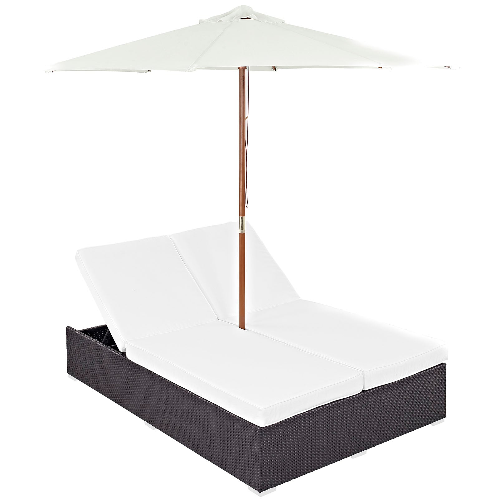 Convene Double Outdoor Patio Chaise-Outdoor Chaise-Modway-Wall2Wall Furnishings