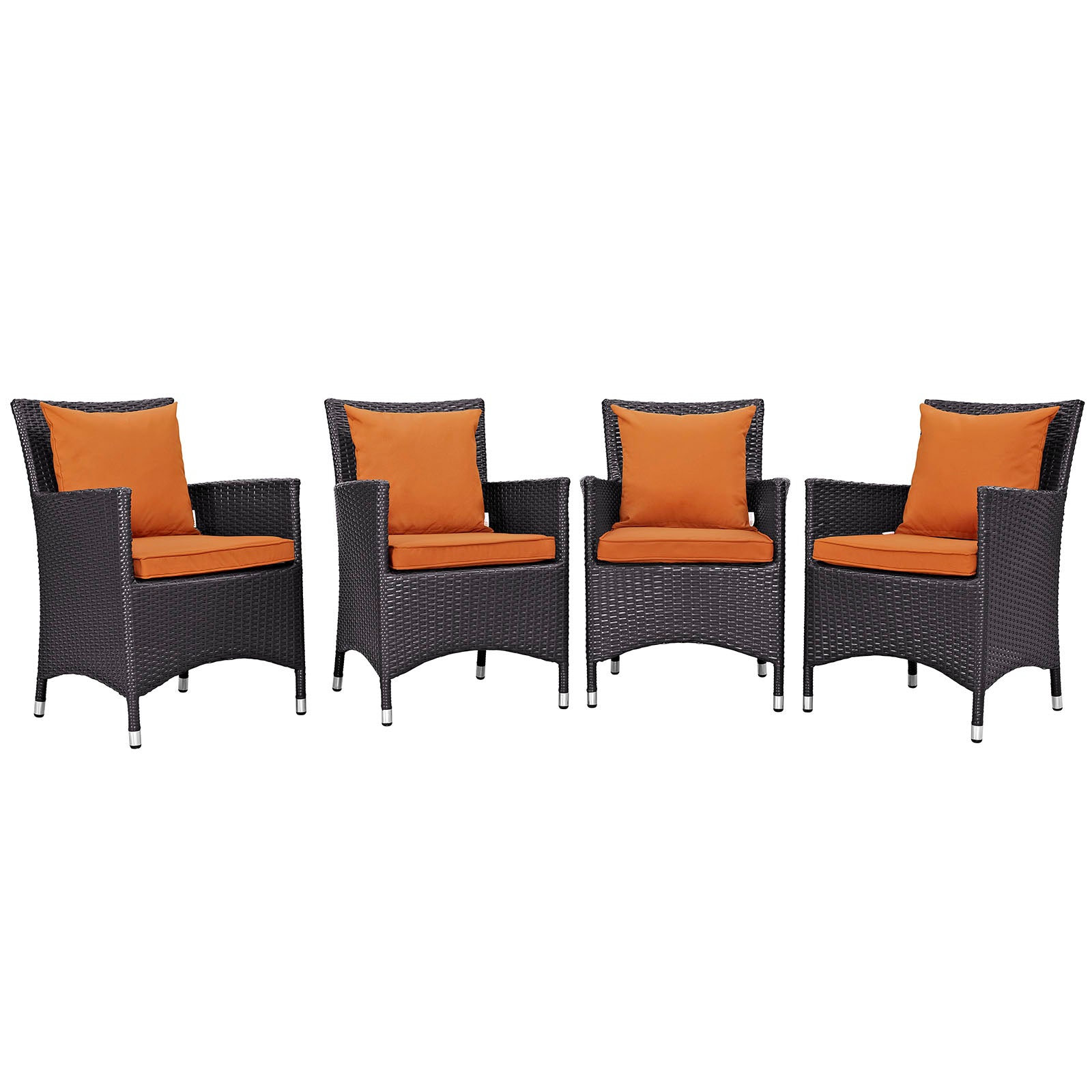 Convene 4 Piece Outdoor Patio Dining Set-Outdoor Dining Set-Modway-Wall2Wall Furnishings