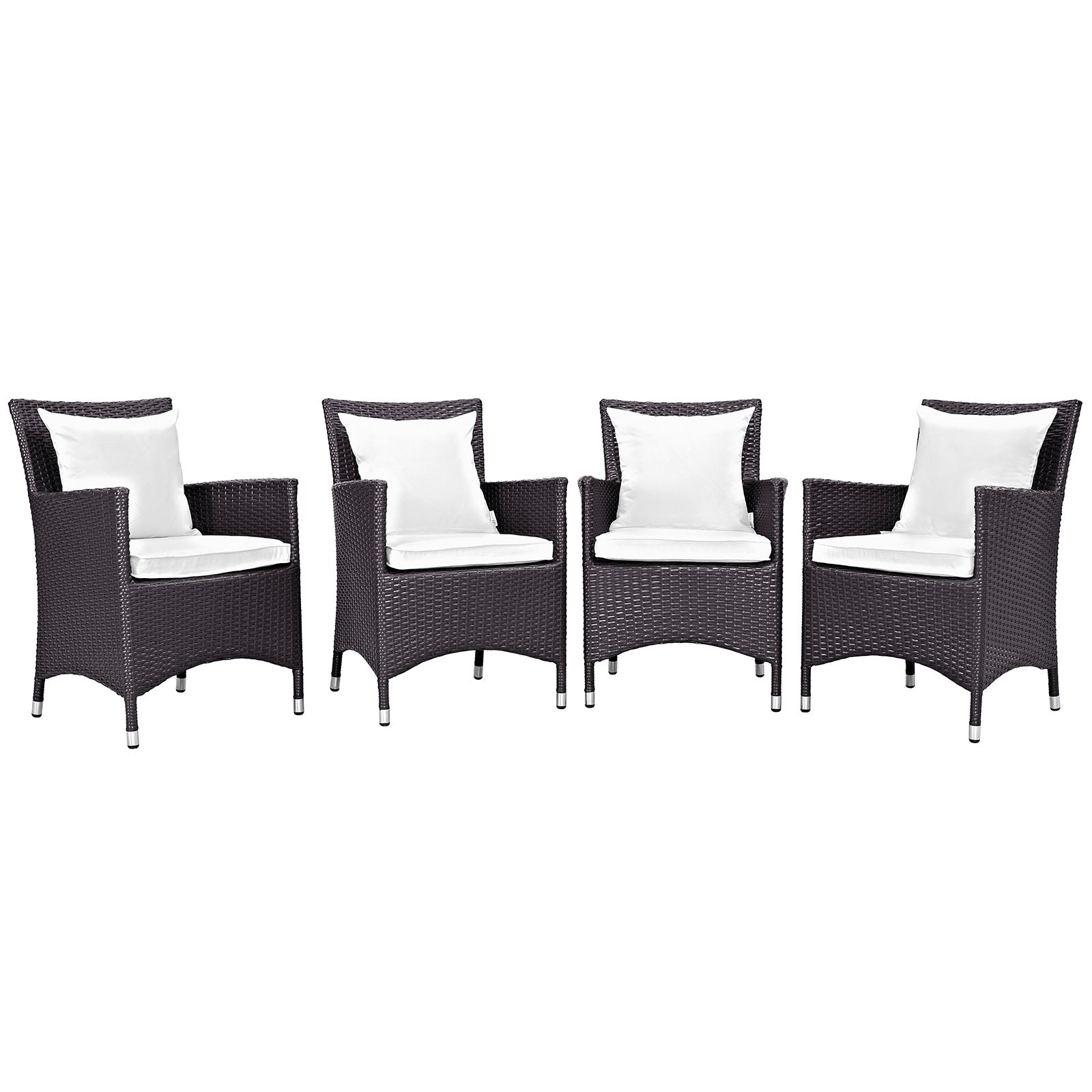 Convene 4 Piece Outdoor Patio Dining Set-Outdoor Dining Set-Modway-Wall2Wall Furnishings