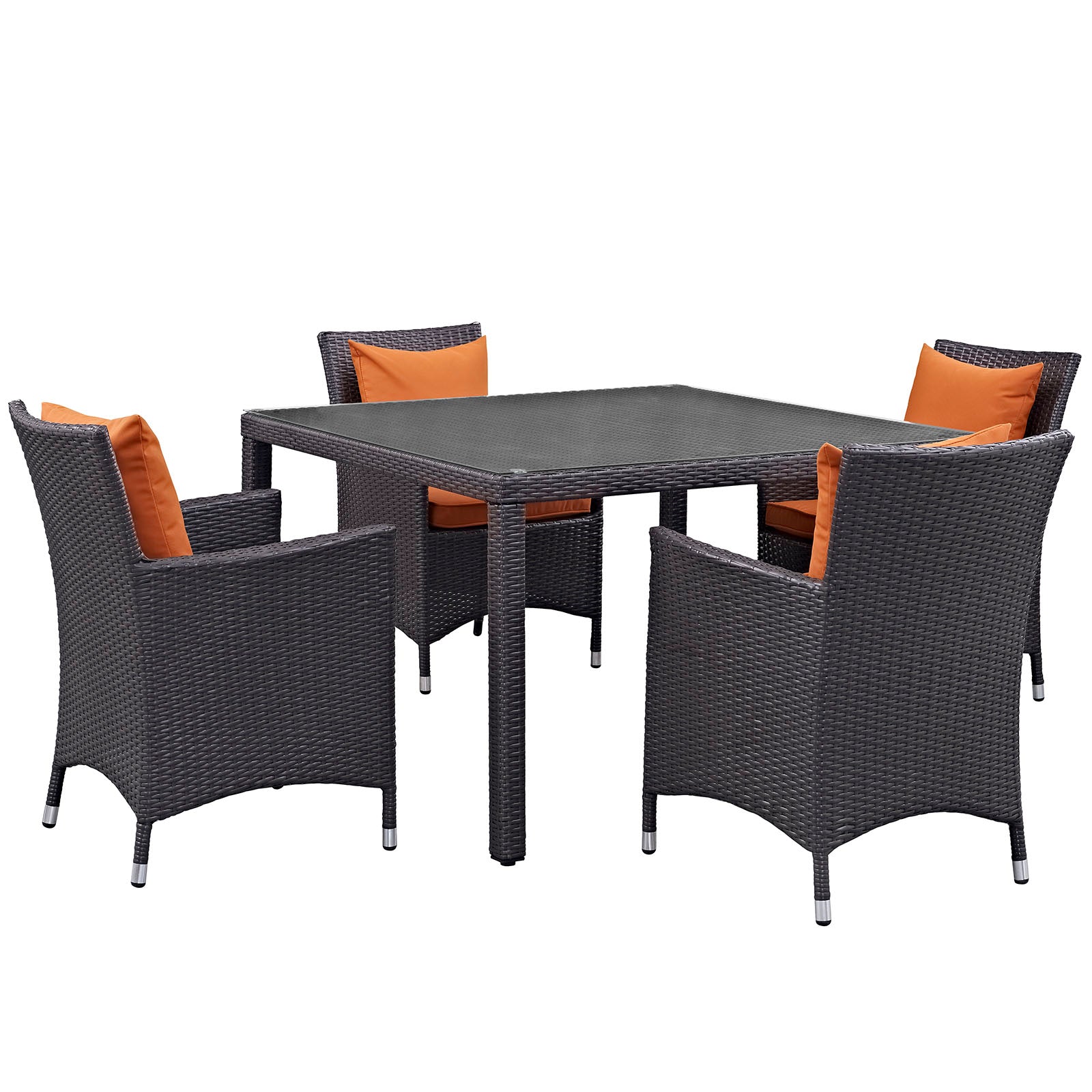Convene 5 Piece Outdoor Patio Dining Set-Outdoor Dining Set-Modway-Wall2Wall Furnishings