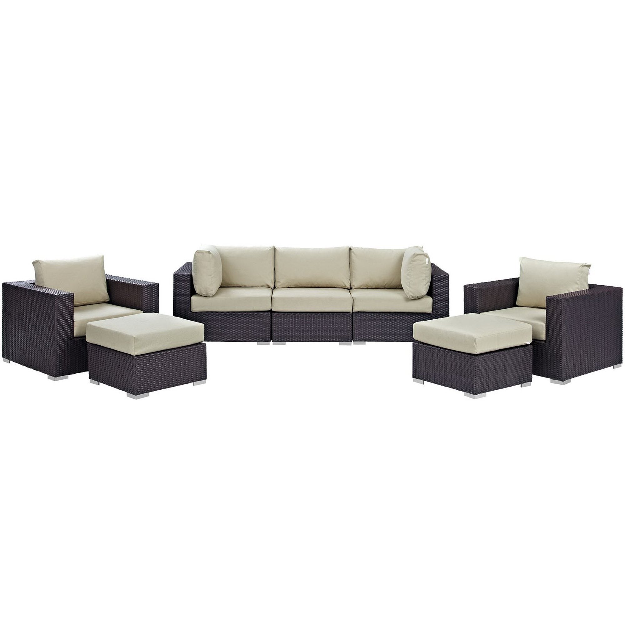 Convene 7 Piece Outdoor Patio Sectional Set
