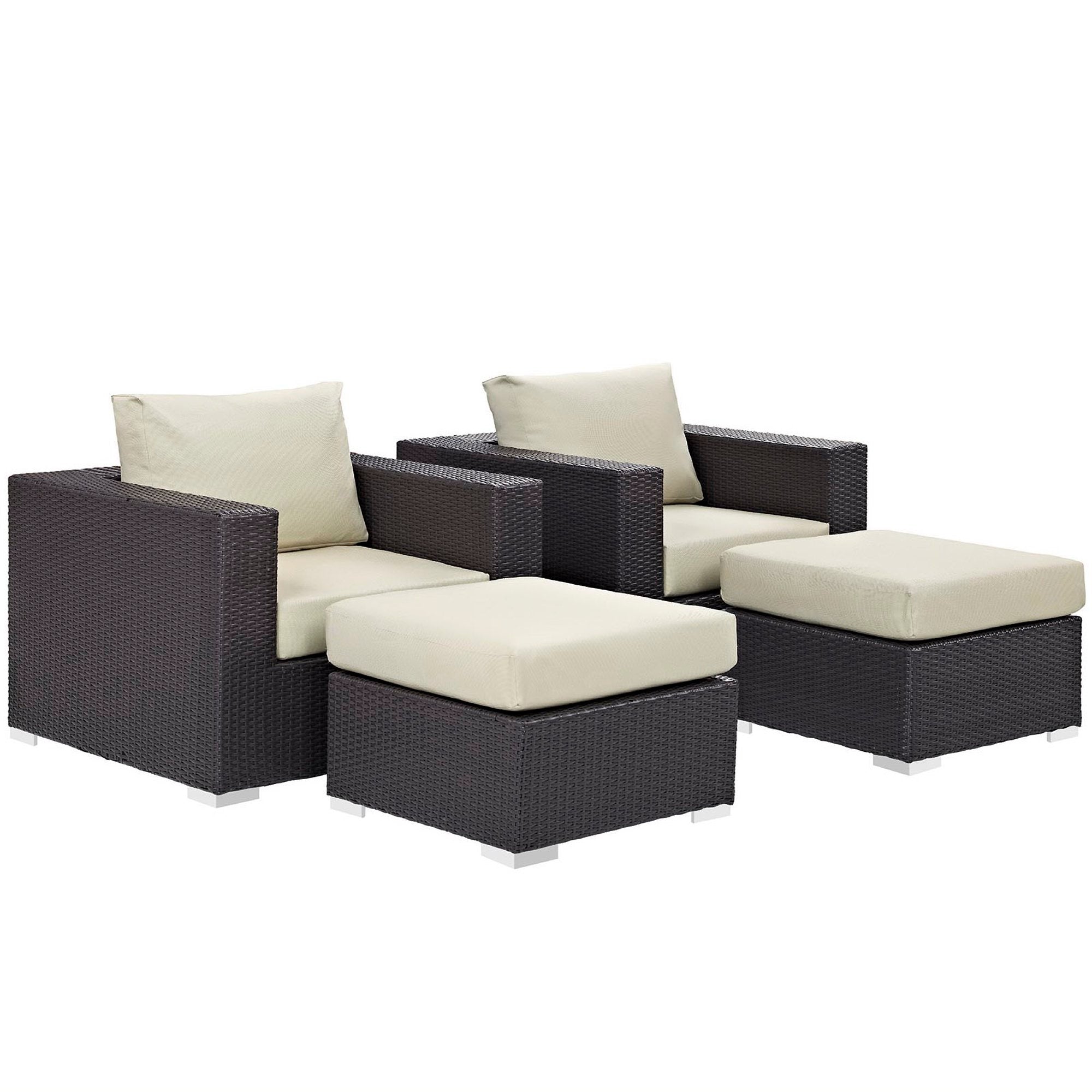 Convene 4 Piece Outdoor Patio Sectional Set