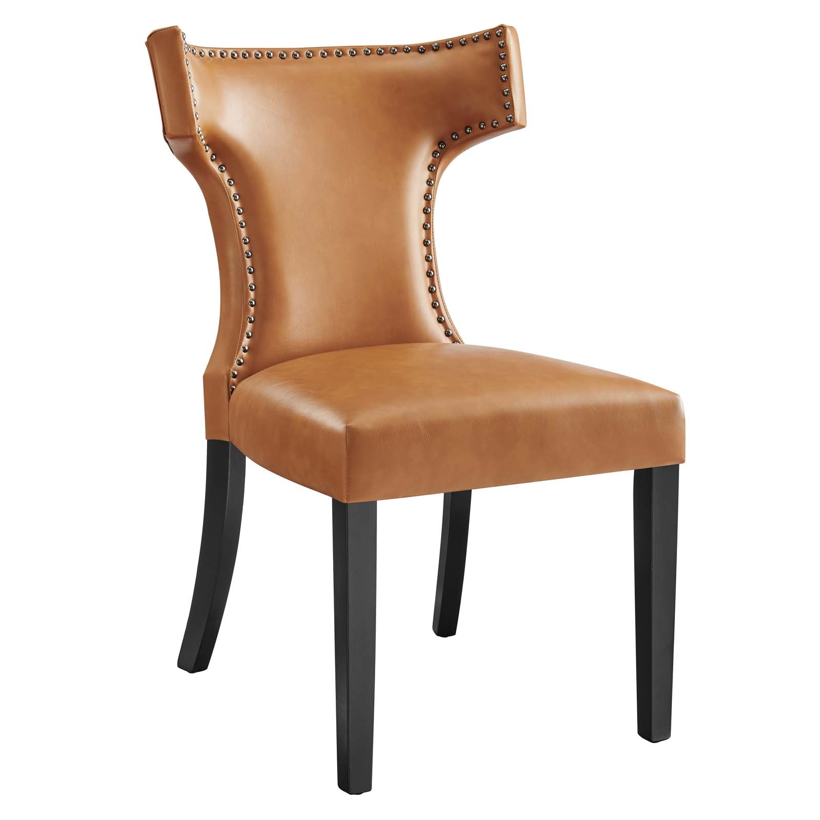 Curve Vegan Leather Dining Chair-Dining Chair-Modway-Wall2Wall Furnishings