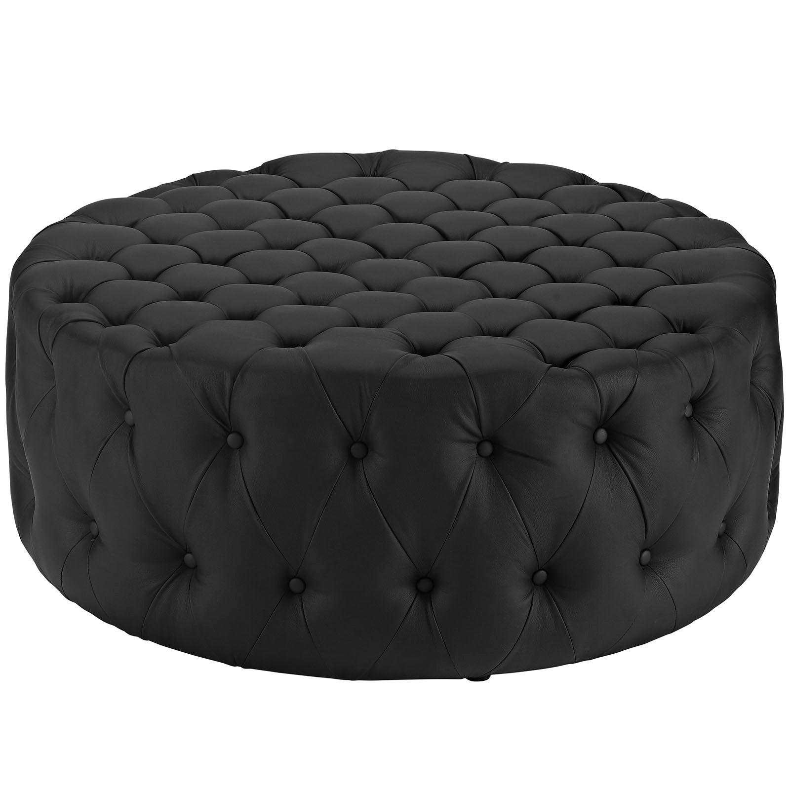 Amour Upholstered Vinyl Ottoman-Ottoman-Modway-Wall2Wall Furnishings