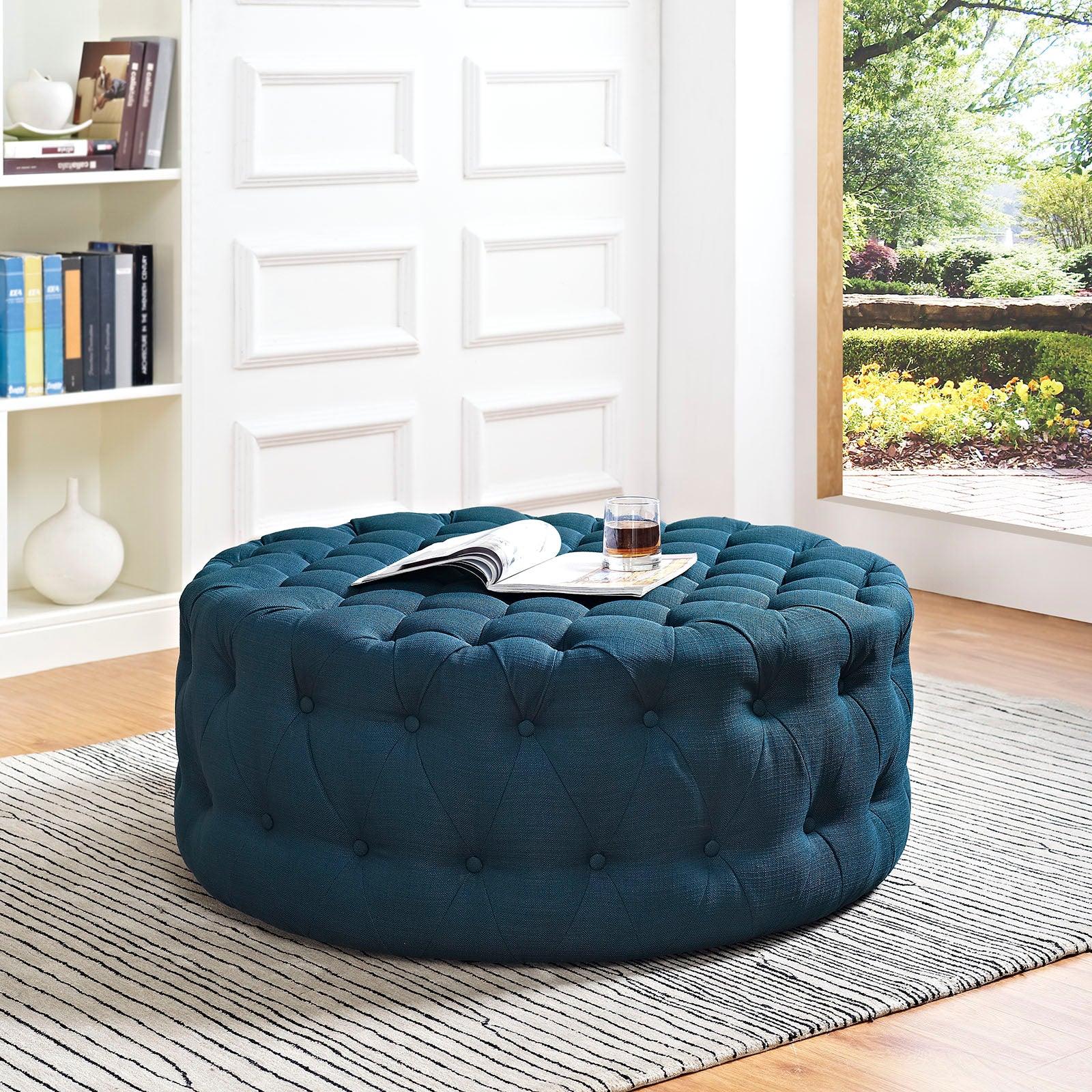 Amour Upholstered Fabric Ottoman-Ottoman-Modway-Wall2Wall Furnishings