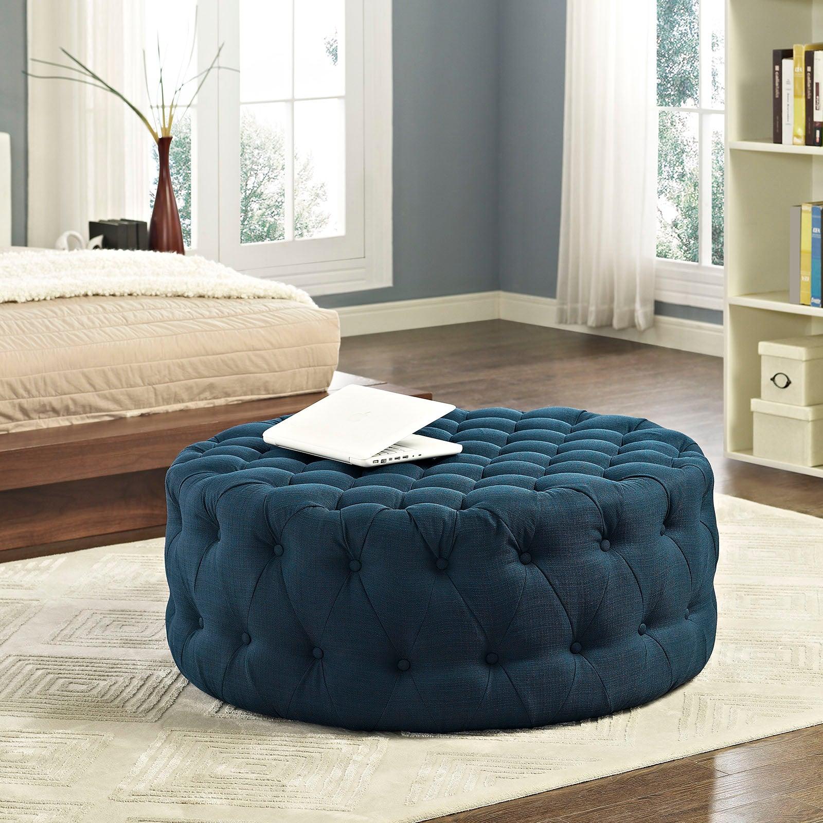 Amour Upholstered Fabric Ottoman-Ottoman-Modway-Wall2Wall Furnishings