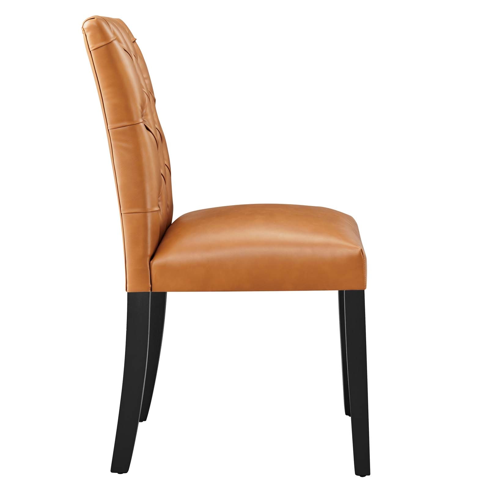 Duchess Button Tufted Vegan Leather Dining Chair-Dining Chair-Modway-Wall2Wall Furnishings