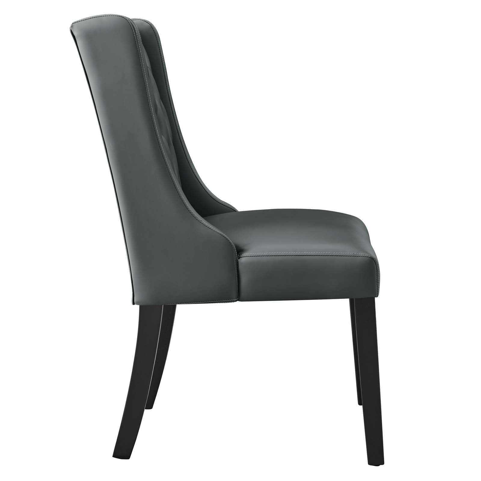 Baronet Button Tufted Vegan Leather Dining Chair-Dining Chair-Modway-Wall2Wall Furnishings