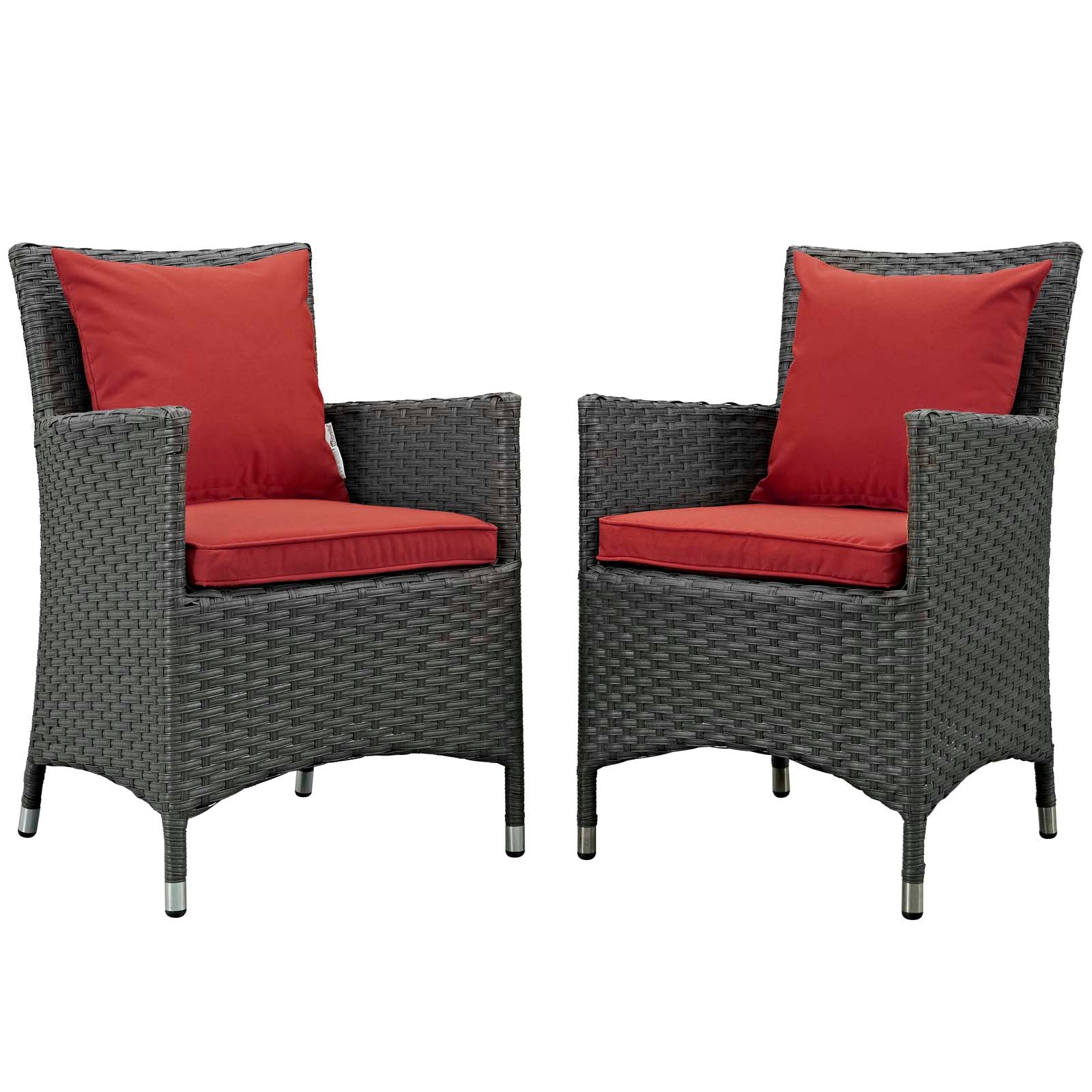 Sojourn 2 Piece Outdoor Patio Sunbrella® Dining Set-Outdoor Dining Set-Modway-Wall2Wall Furnishings