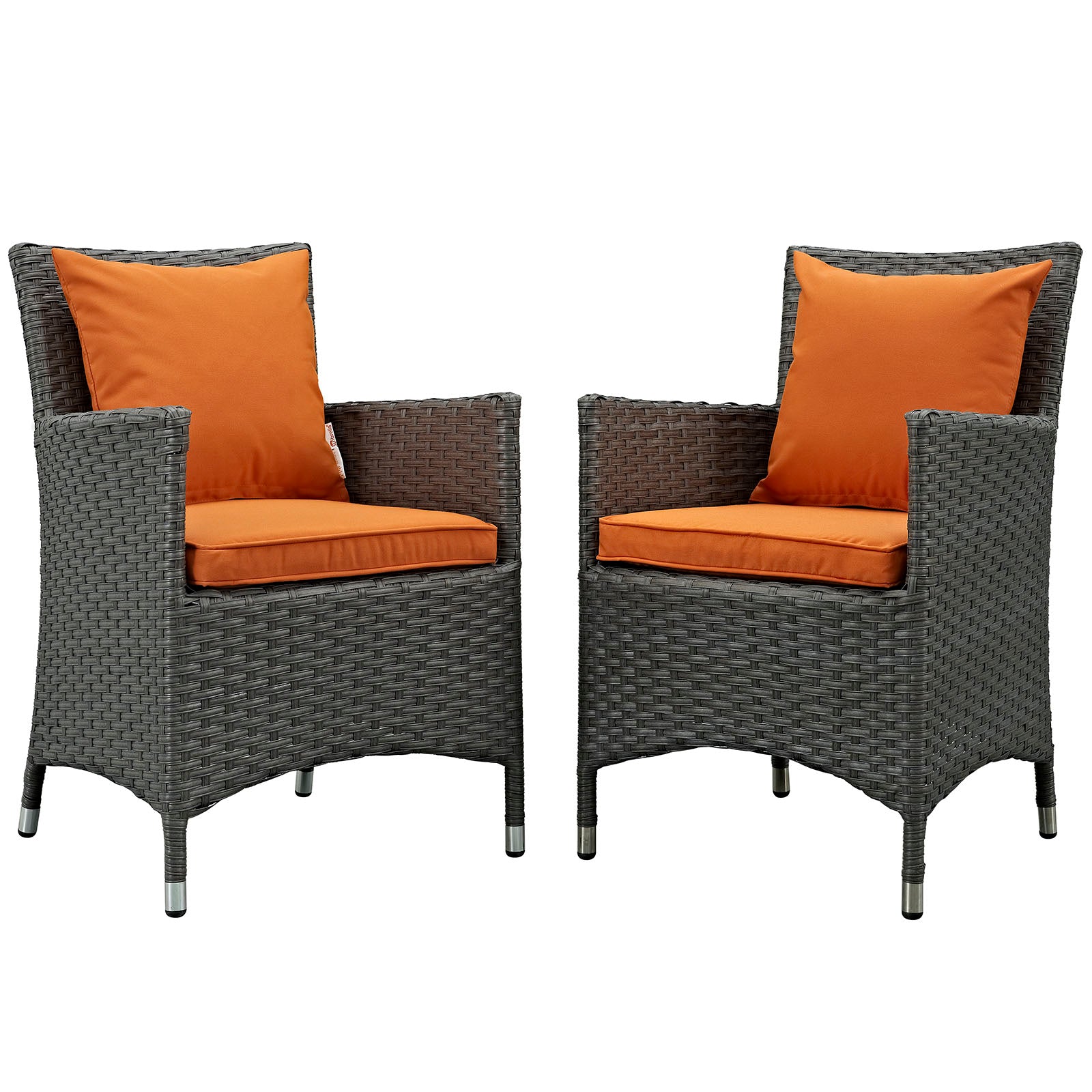 Sojourn 2 Piece Outdoor Patio Sunbrella® Dining Set-Outdoor Dining Set-Modway-Wall2Wall Furnishings