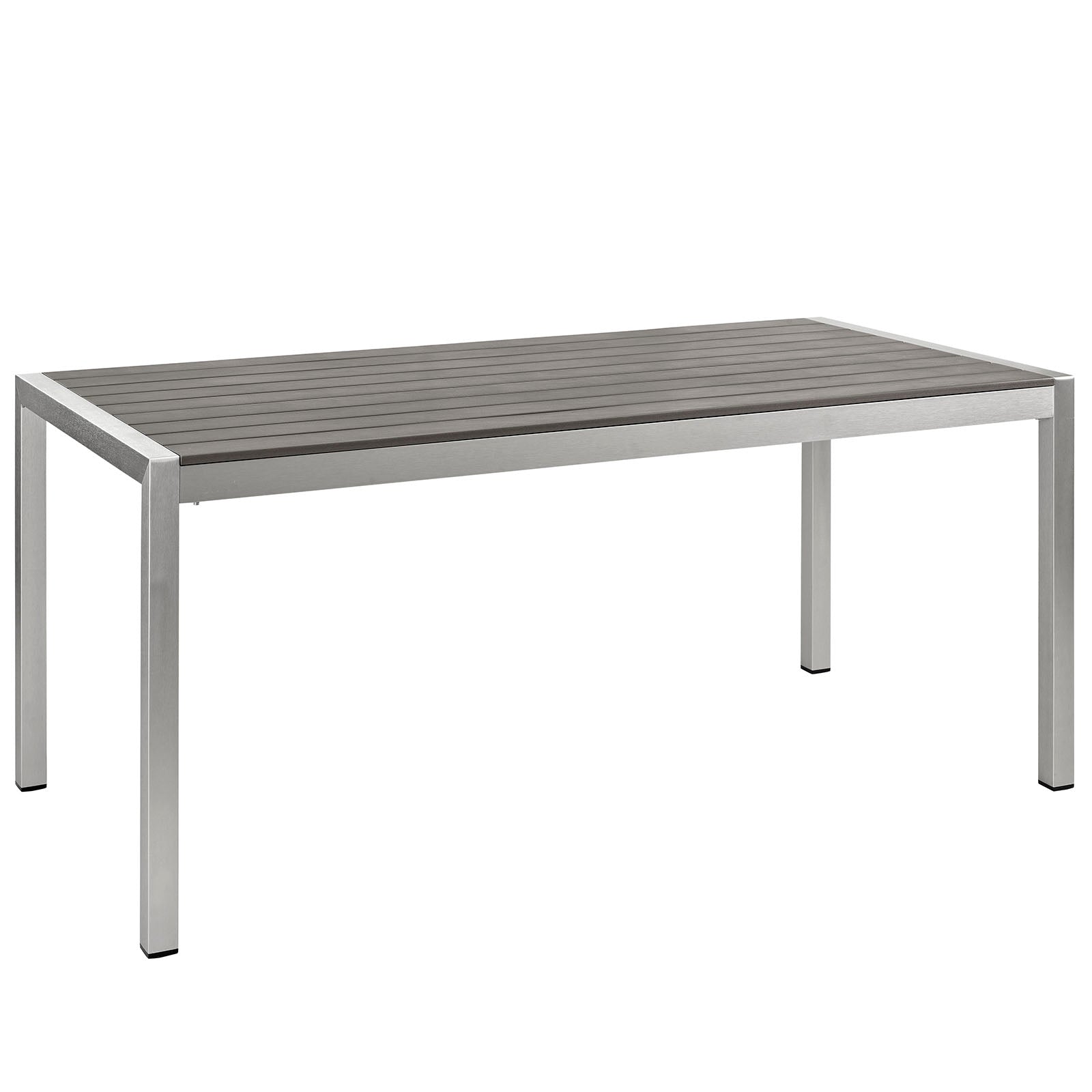 Shore Outdoor Patio Aluminum Dining Table-Outdoor Dining Table-Modway-Wall2Wall Furnishings