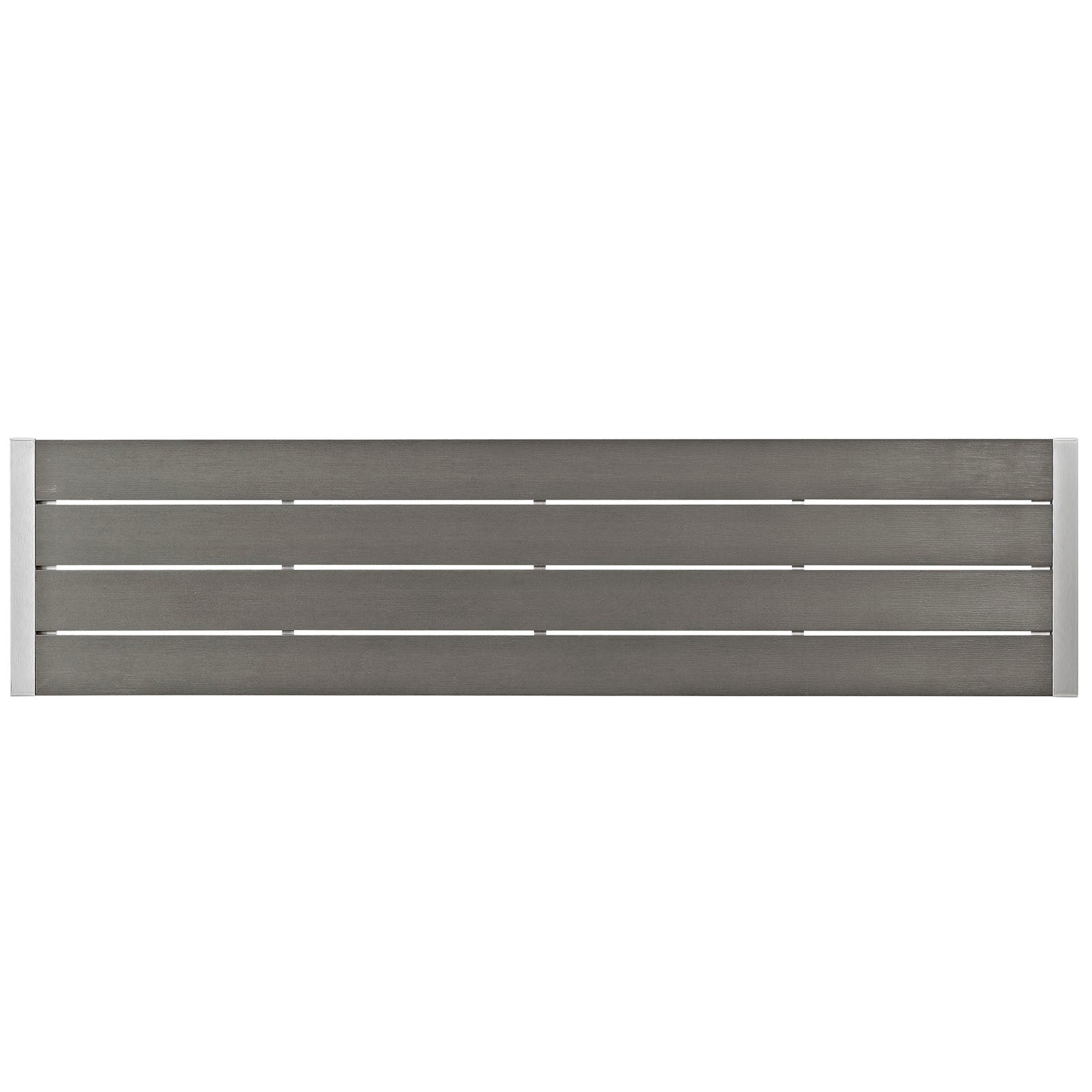 Shore Outdoor Patio Aluminum Bench-Outdoor Bench-Modway-Wall2Wall Furnishings