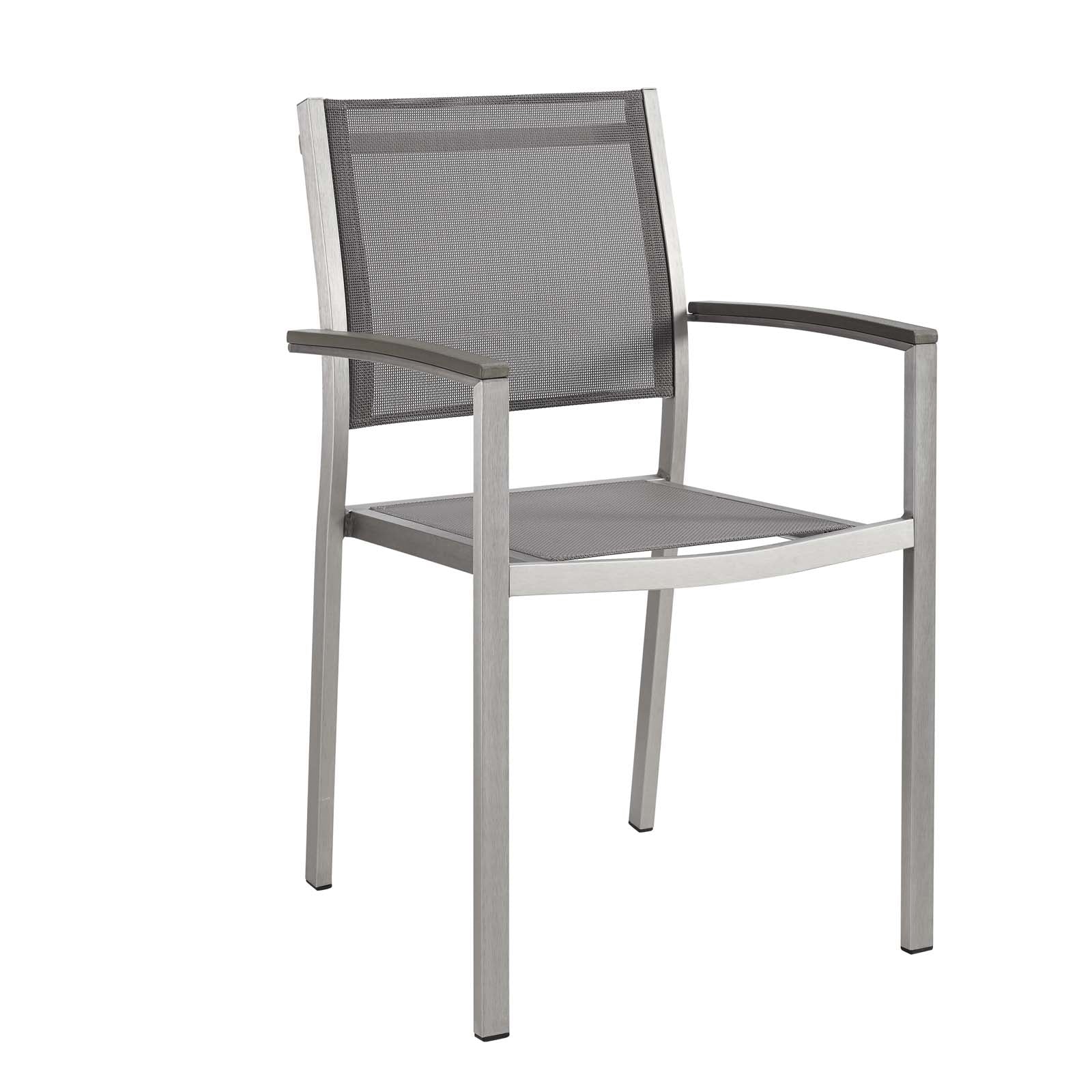 Shore Outdoor Patio Aluminum Dining Chair-Outdoor Dining Chair-Modway-Wall2Wall Furnishings
