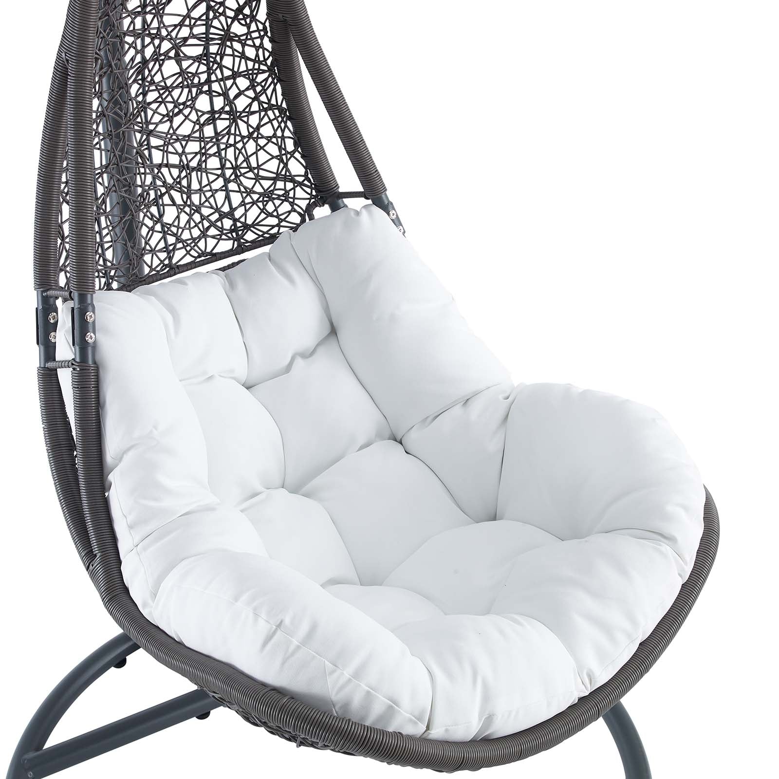 Abate Outdoor Patio Swing Chair With Stand-Outdoor Swing Chair-Modway-Wall2Wall Furnishings