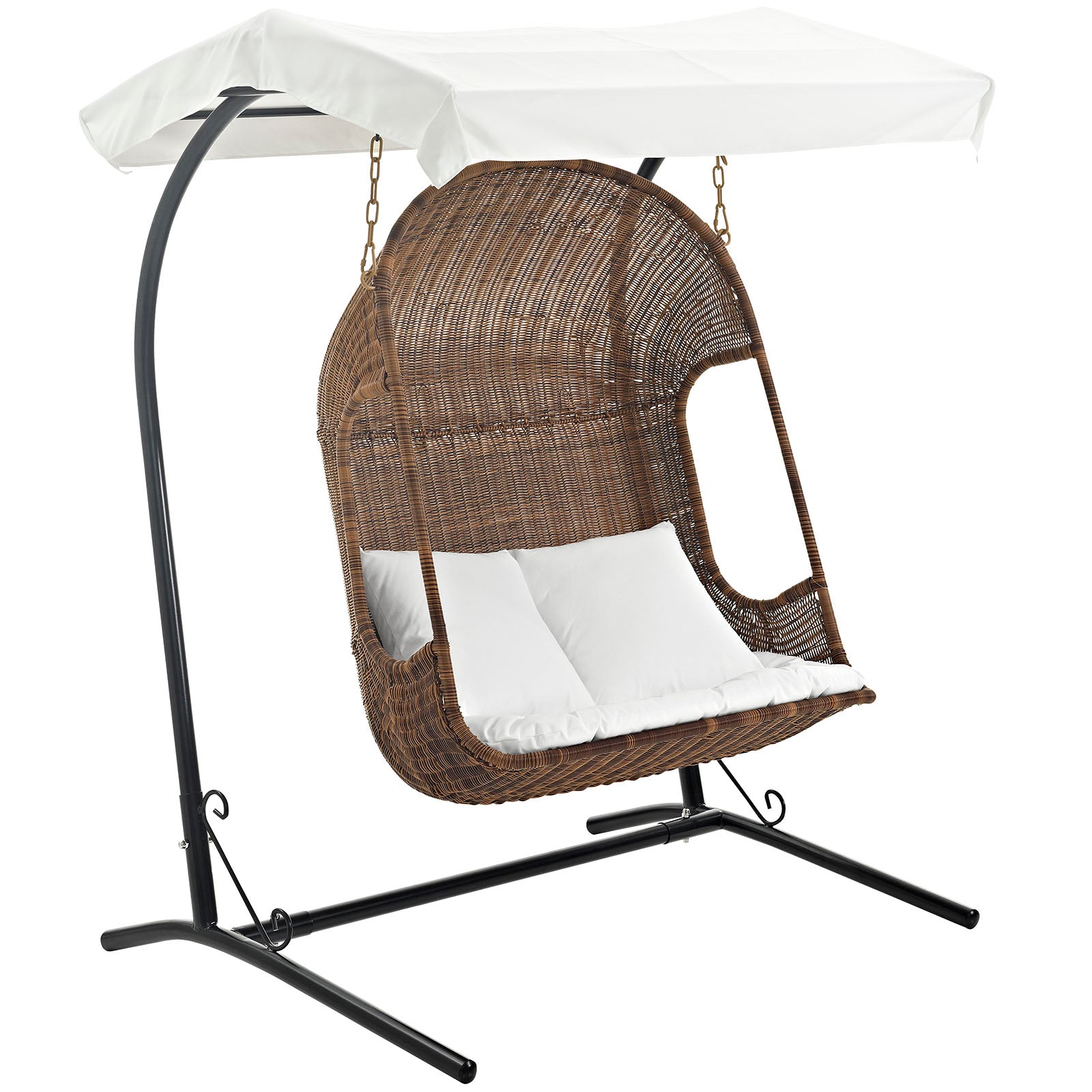 Vantage Outdoor Patio Swing Chair With Stand-Outdoor Swing Chair-Modway-Wall2Wall Furnishings