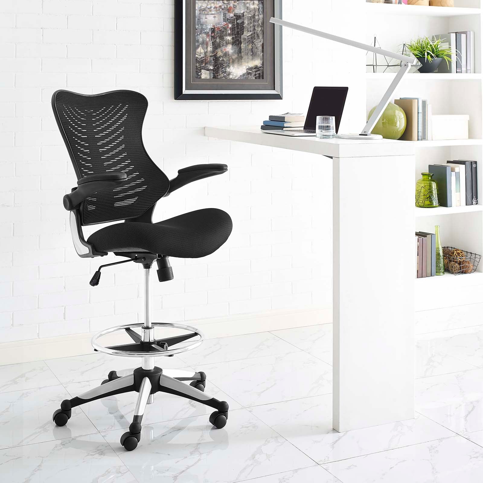 Charge Drafting Chair-Office Chair-Modway-Wall2Wall Furnishings