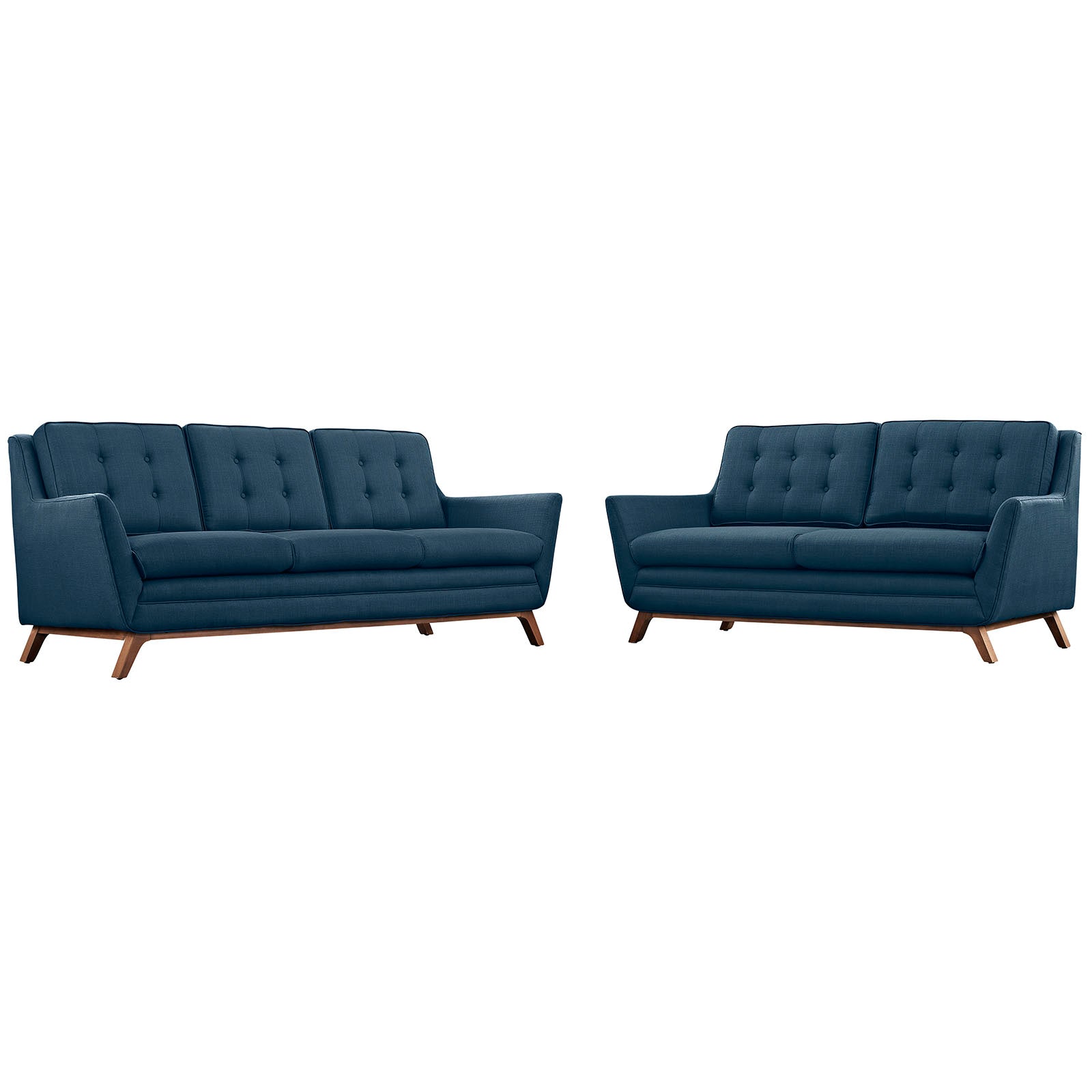 Beguile Living Room Set Upholstered Fabric Set of 2-Sofa Set-Modway-Wall2Wall Furnishings