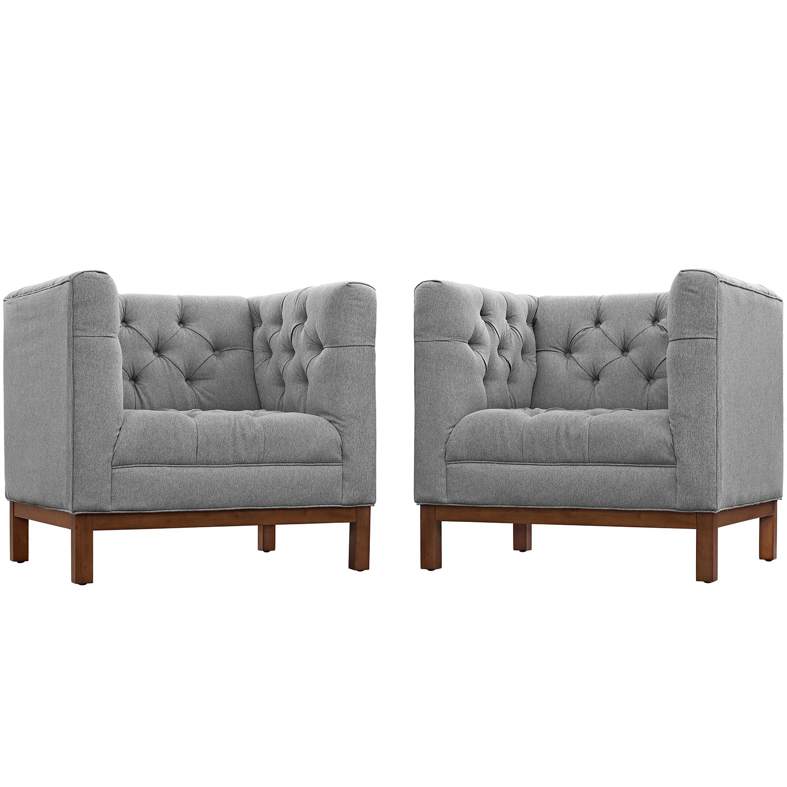 Panache Living Room Set Upholstered Fabric Set of 2-Sofa Set-Modway-Wall2Wall Furnishings
