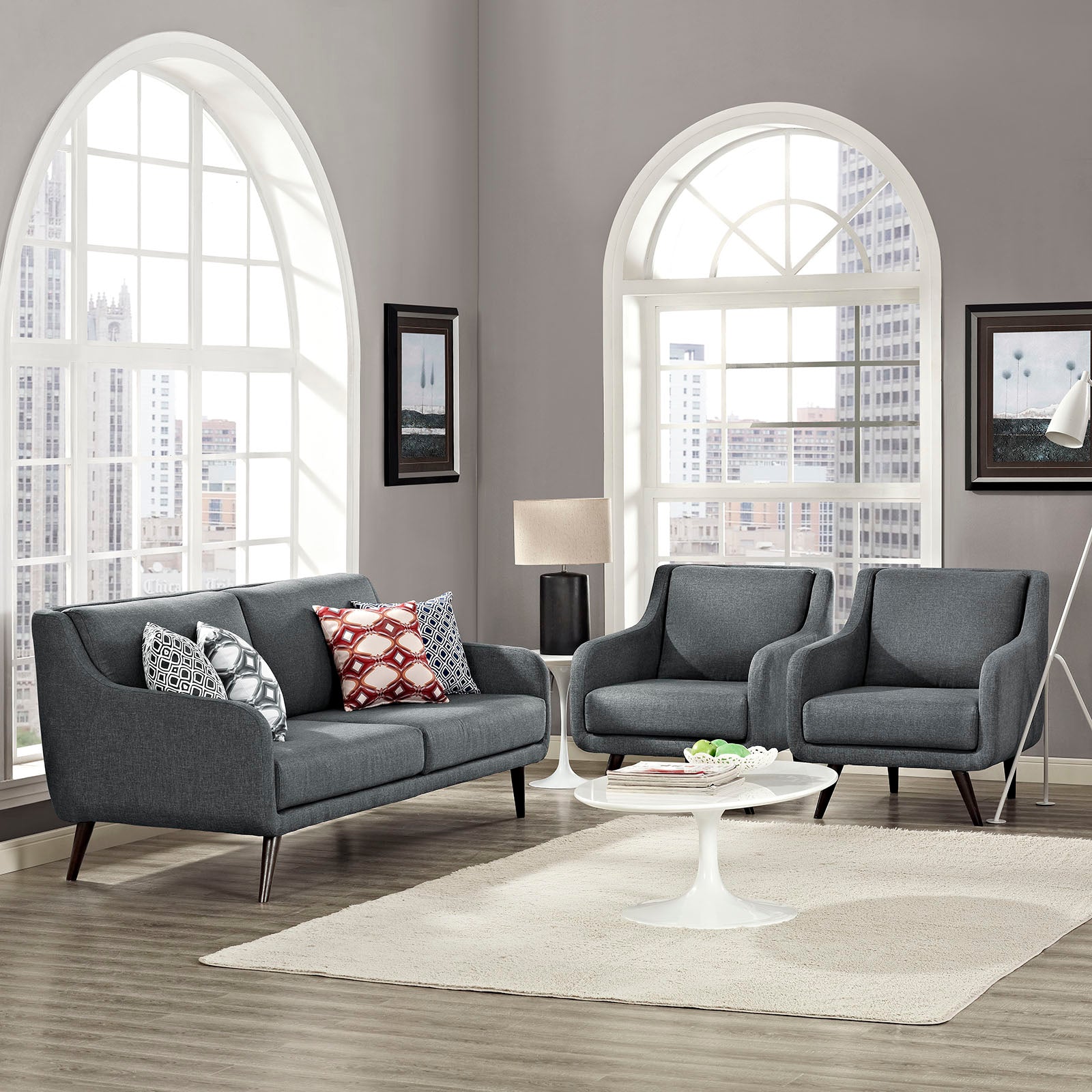 Verve Living Room Set Set of 3-Sofa Set-Modway-Wall2Wall Furnishings