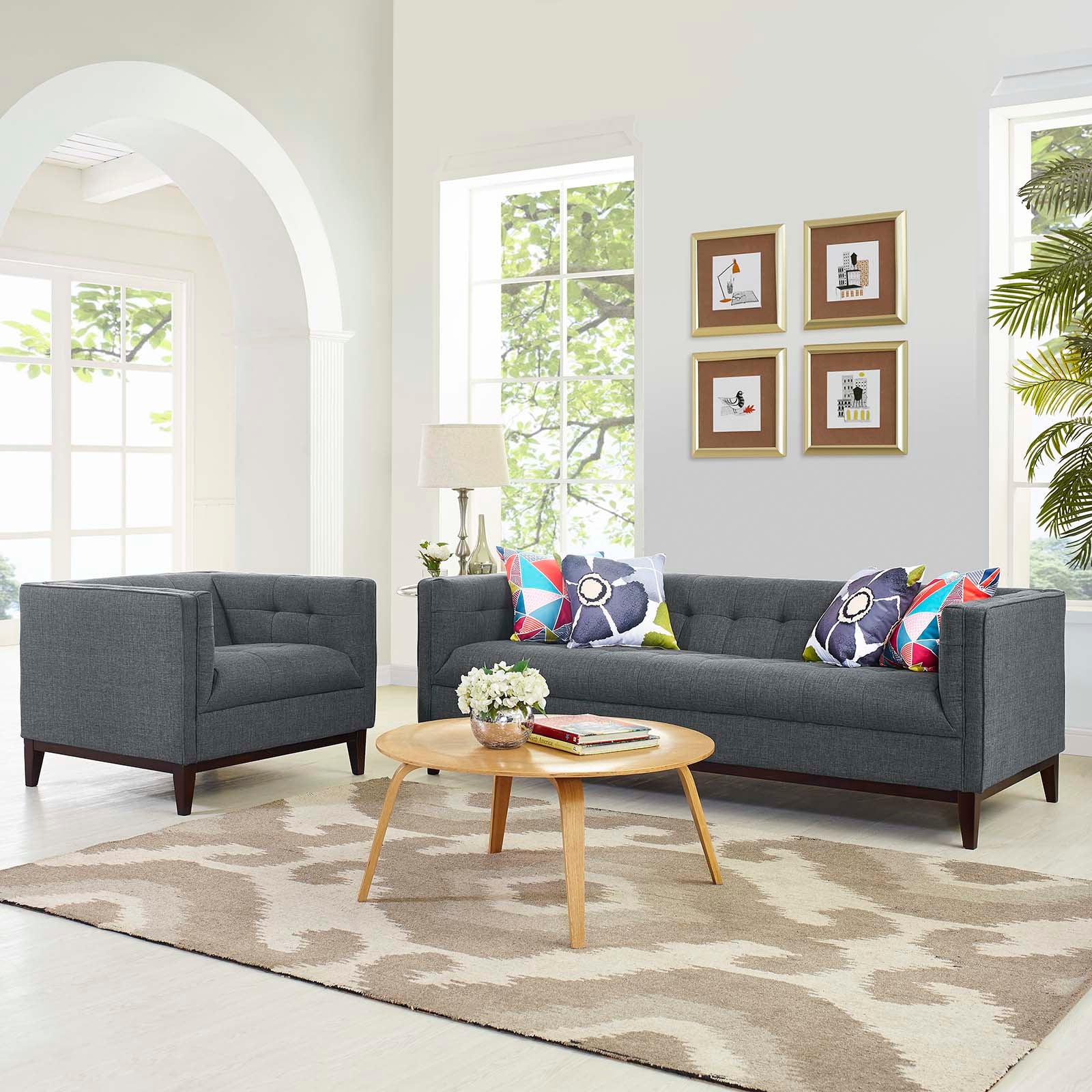 Serve Living Room Set Set of 2-Sofa Set-Modway-Wall2Wall Furnishings