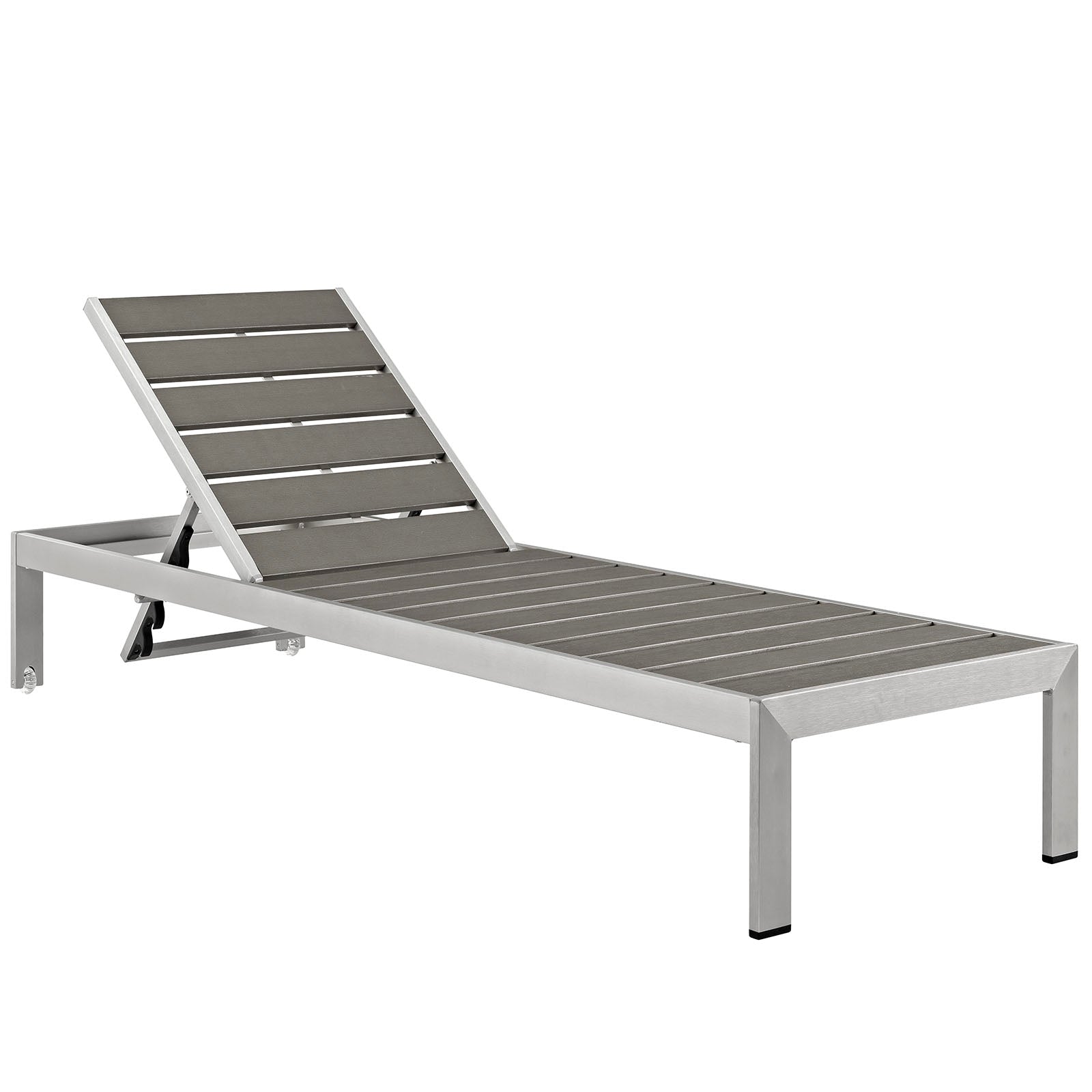 Shore Chaise Outdoor Patio Aluminum Set of 6-Outdoor Set-Modway-Wall2Wall Furnishings