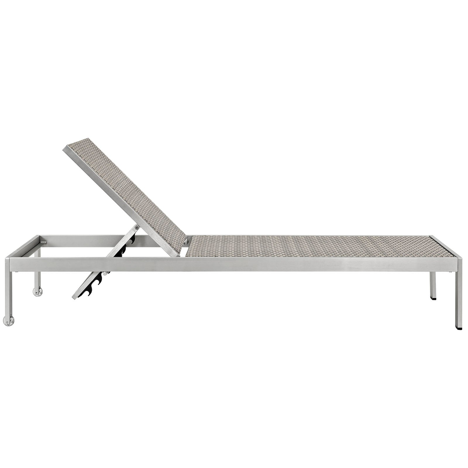 Shore Chaise Outdoor Patio Aluminum Set of 4-Outdoor Set-Modway-Wall2Wall Furnishings