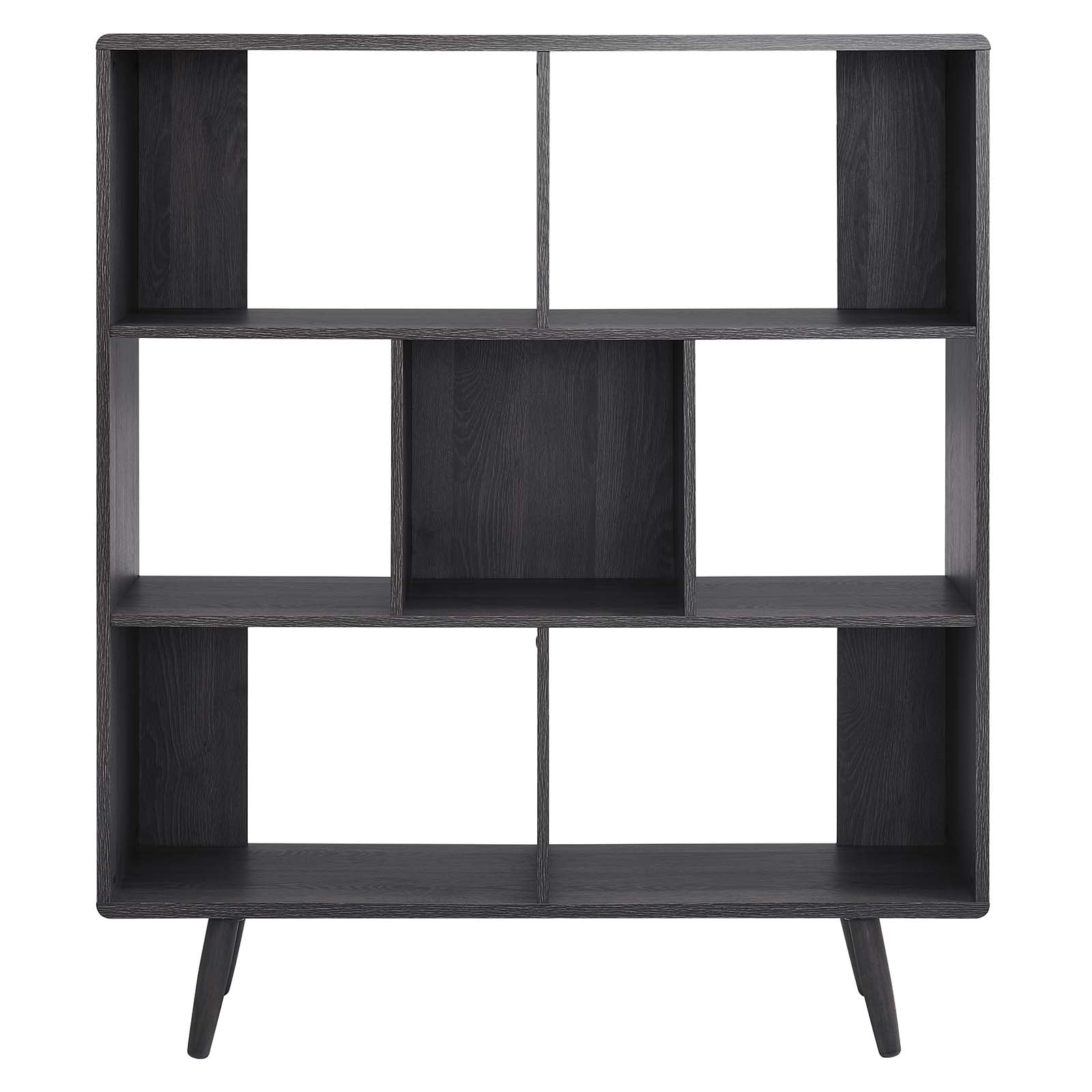 Transmit 7 Shelf Wood Grain Bookcase-Bookcase-Modway-Wall2Wall Furnishings