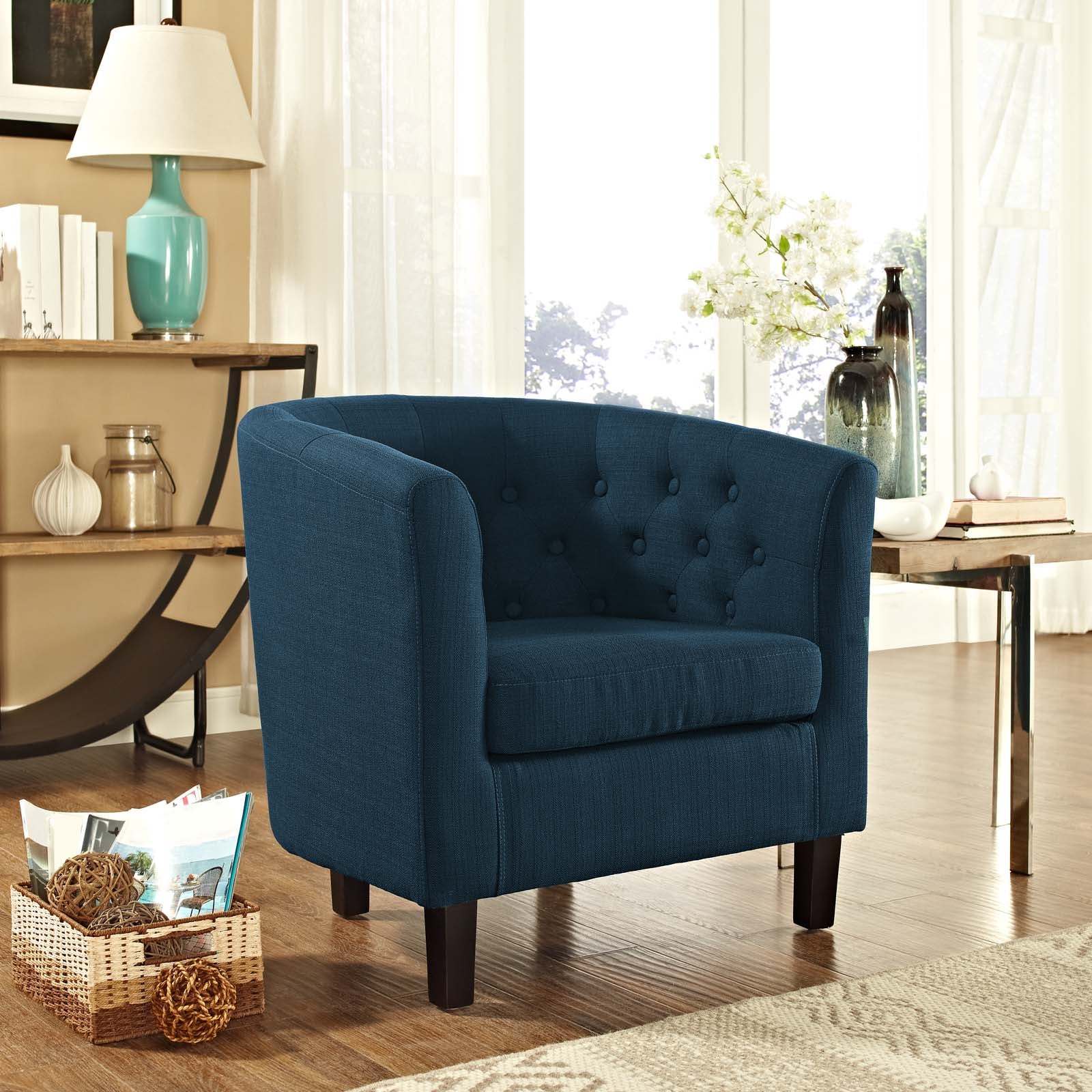 Prospect Upholstered Fabric Armchair-Arm Chair-Modway-Wall2Wall Furnishings