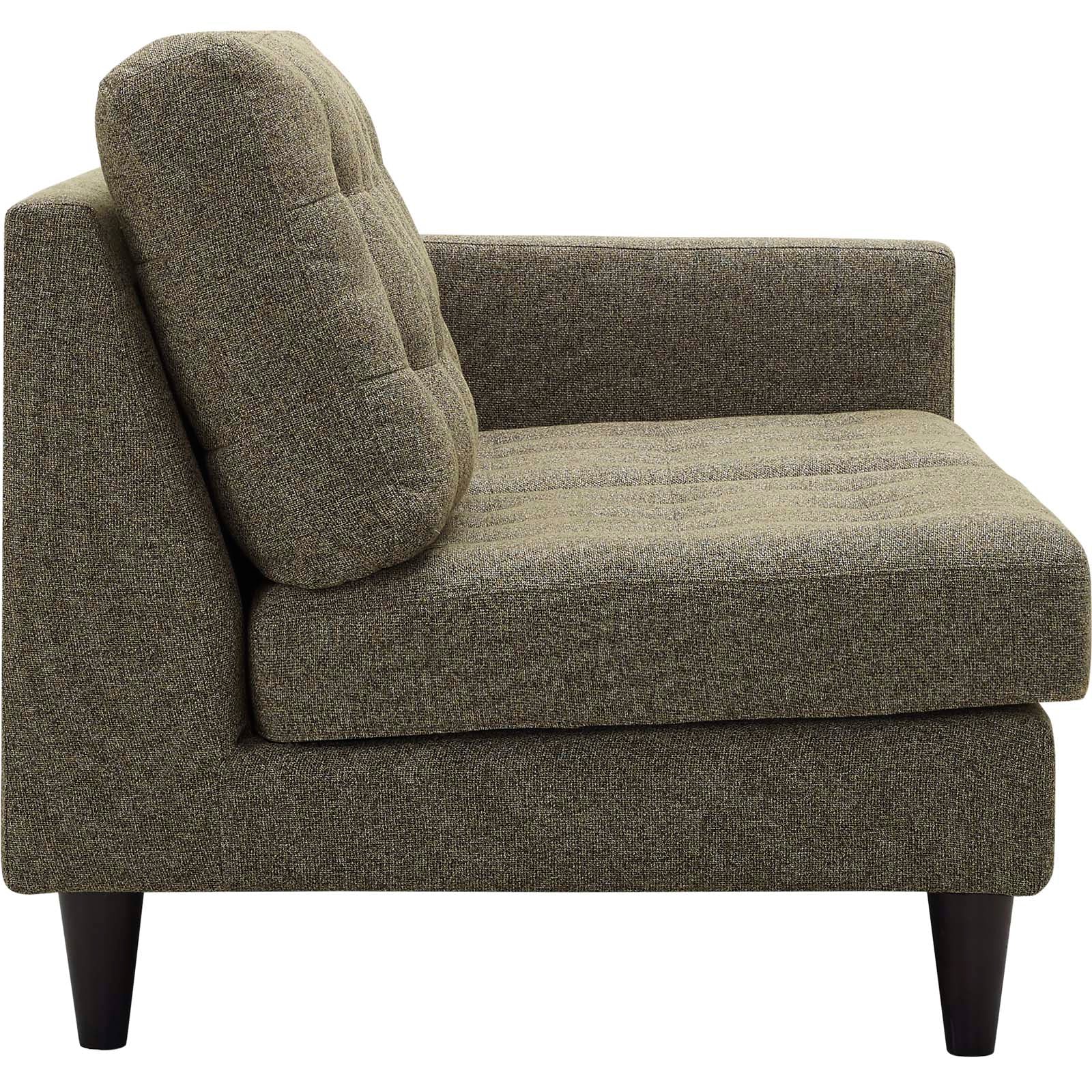 Empress Right-Facing Upholstered Fabric Loveseat-Outdoor Loveseat-Modway-Wall2Wall Furnishings