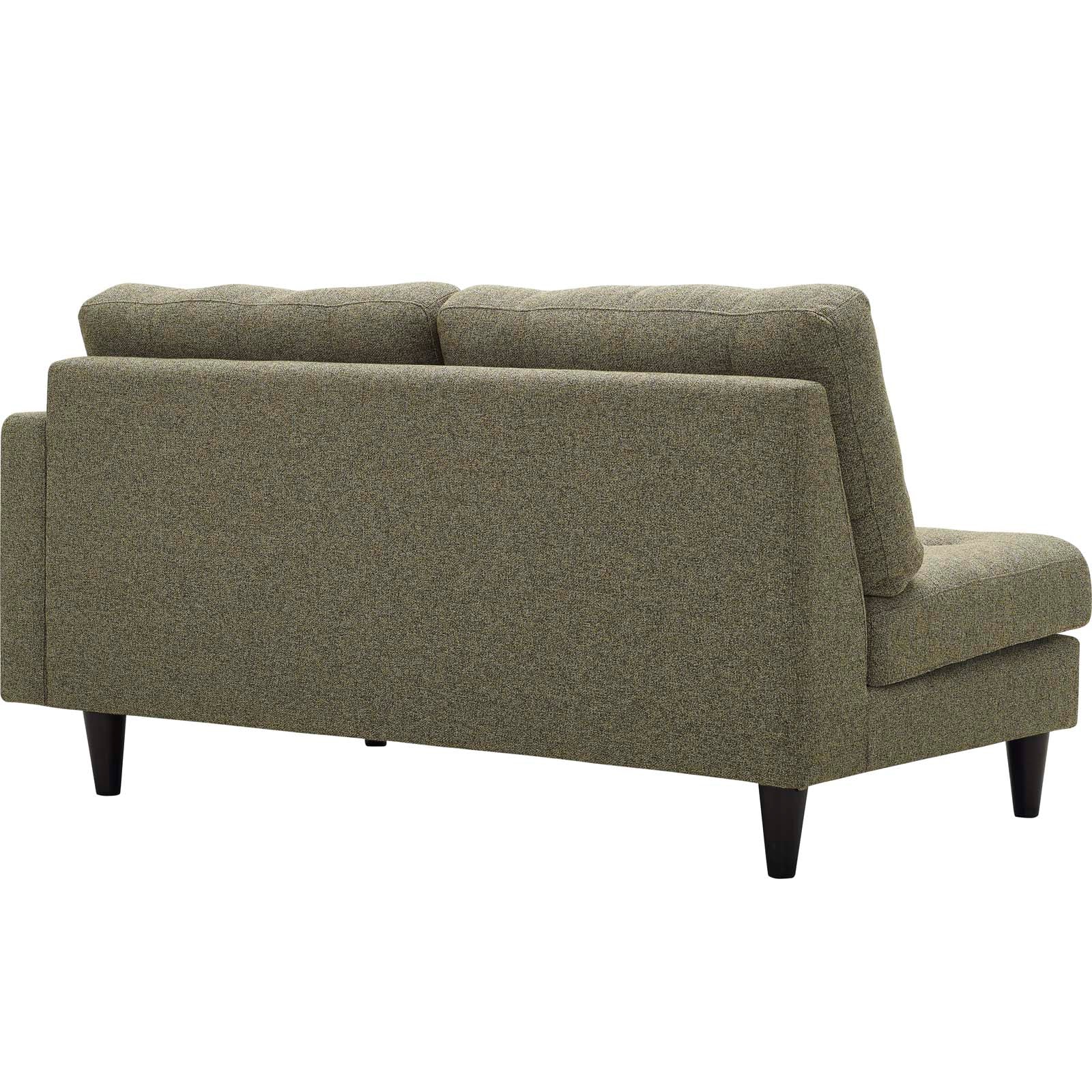 Empress Right-Facing Upholstered Fabric Loveseat-Outdoor Loveseat-Modway-Wall2Wall Furnishings